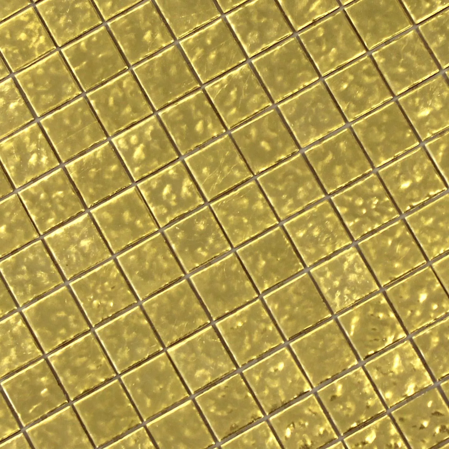Mosaikfliesen Trend-Vi Glas Blatt Gold 24 Karat 2x2cm