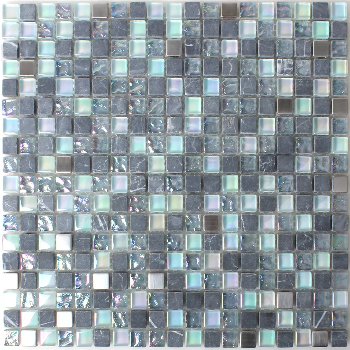 Mozaik Csempe Üveg Üveggolyó Gyöngyház Hatású Szürke Mix