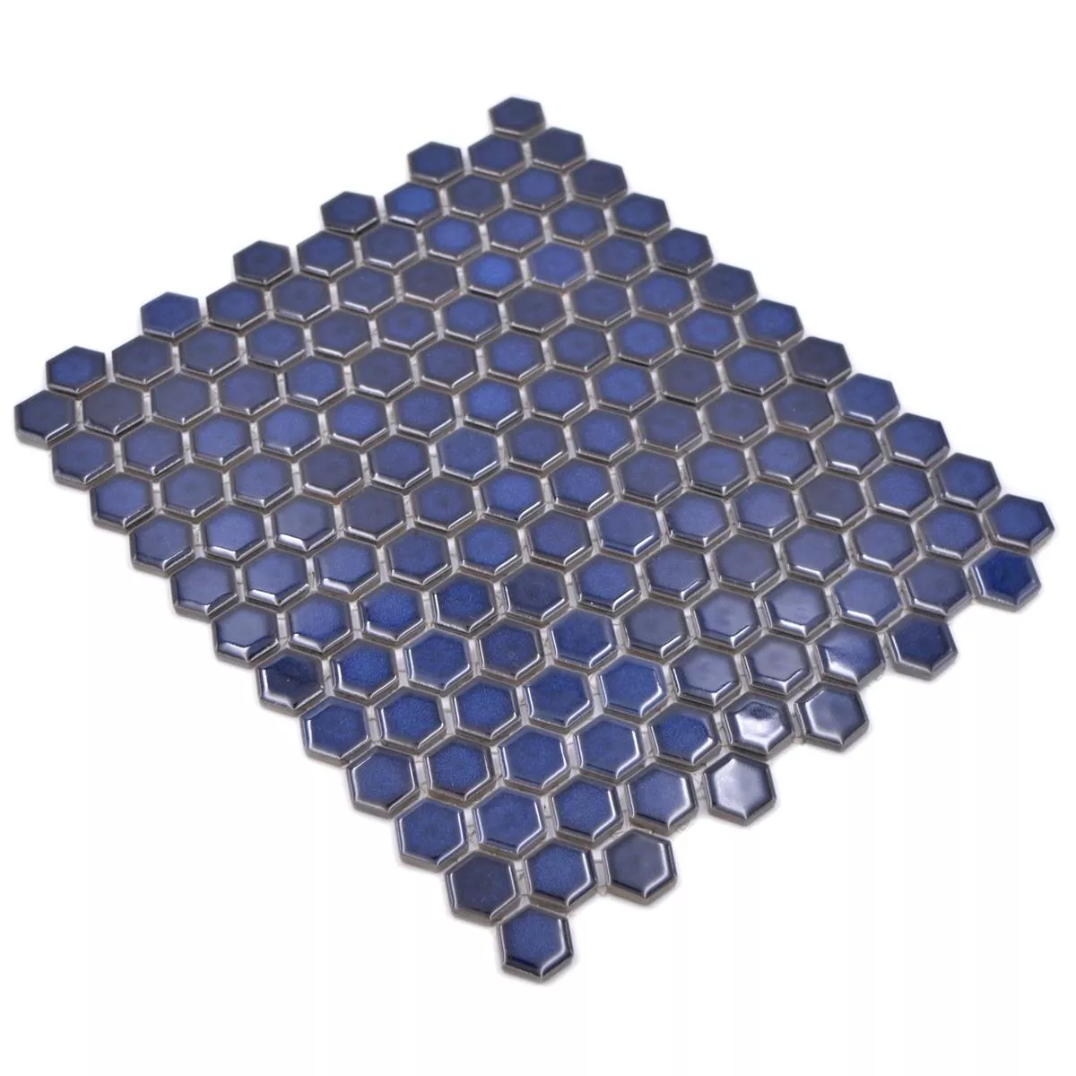 Πρότυπο από Kεραμικό Mωσαϊκό Salomon Εξάγωνο Kοβάλτιο Μπλε H23