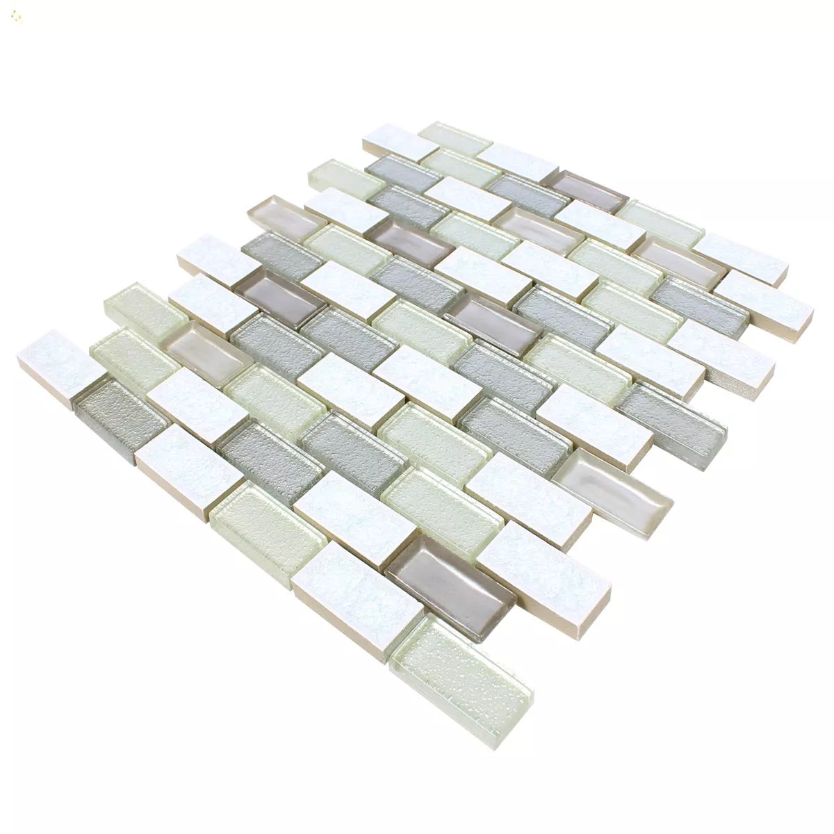 Padrão de Azulejo Mosaico Vidro Cerâmica Mirasol Branco