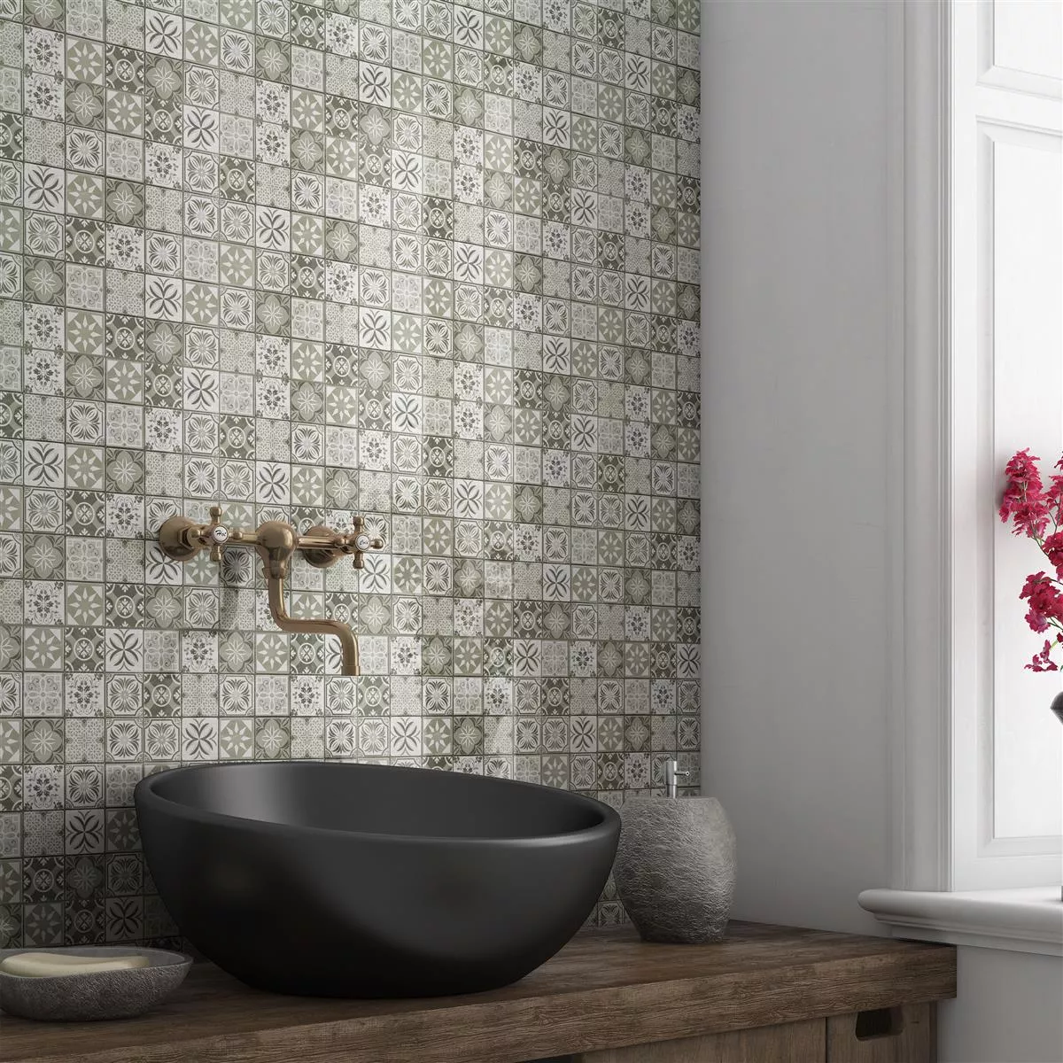 Mosaïque Verre Pierre naturelle Carrelage Celestiana Ornament Brick Mix Mosaïque Verre Pierre naturelle Carrelage Celestiana Ornament Brick Mix