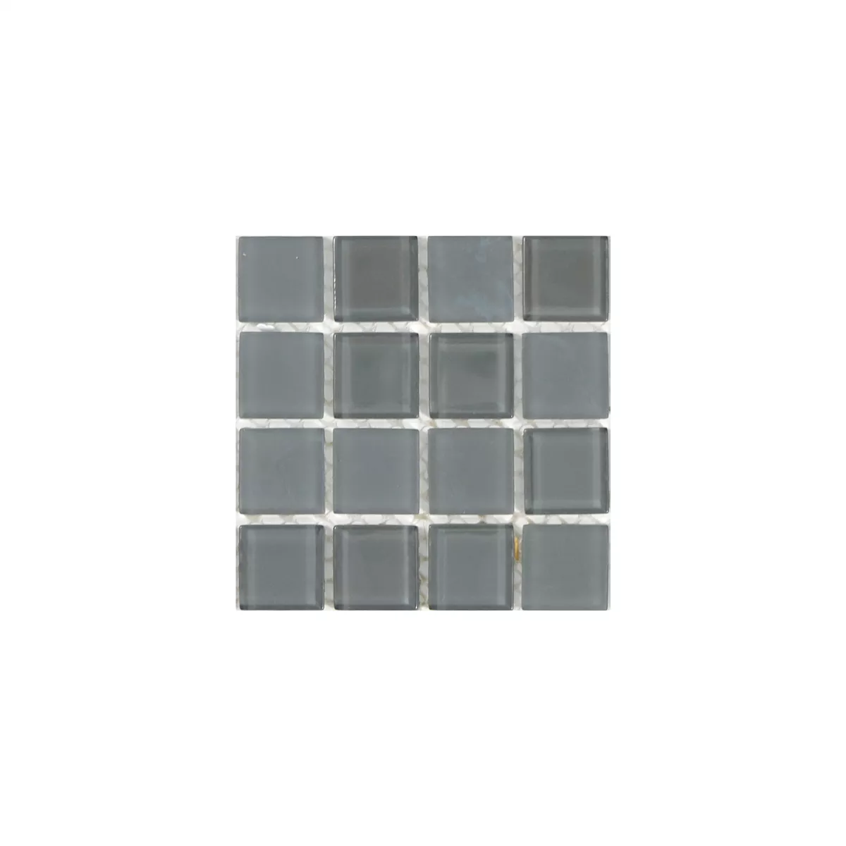 Muster von Glasmosaik Fliesen Bommel Grau Anthrazit