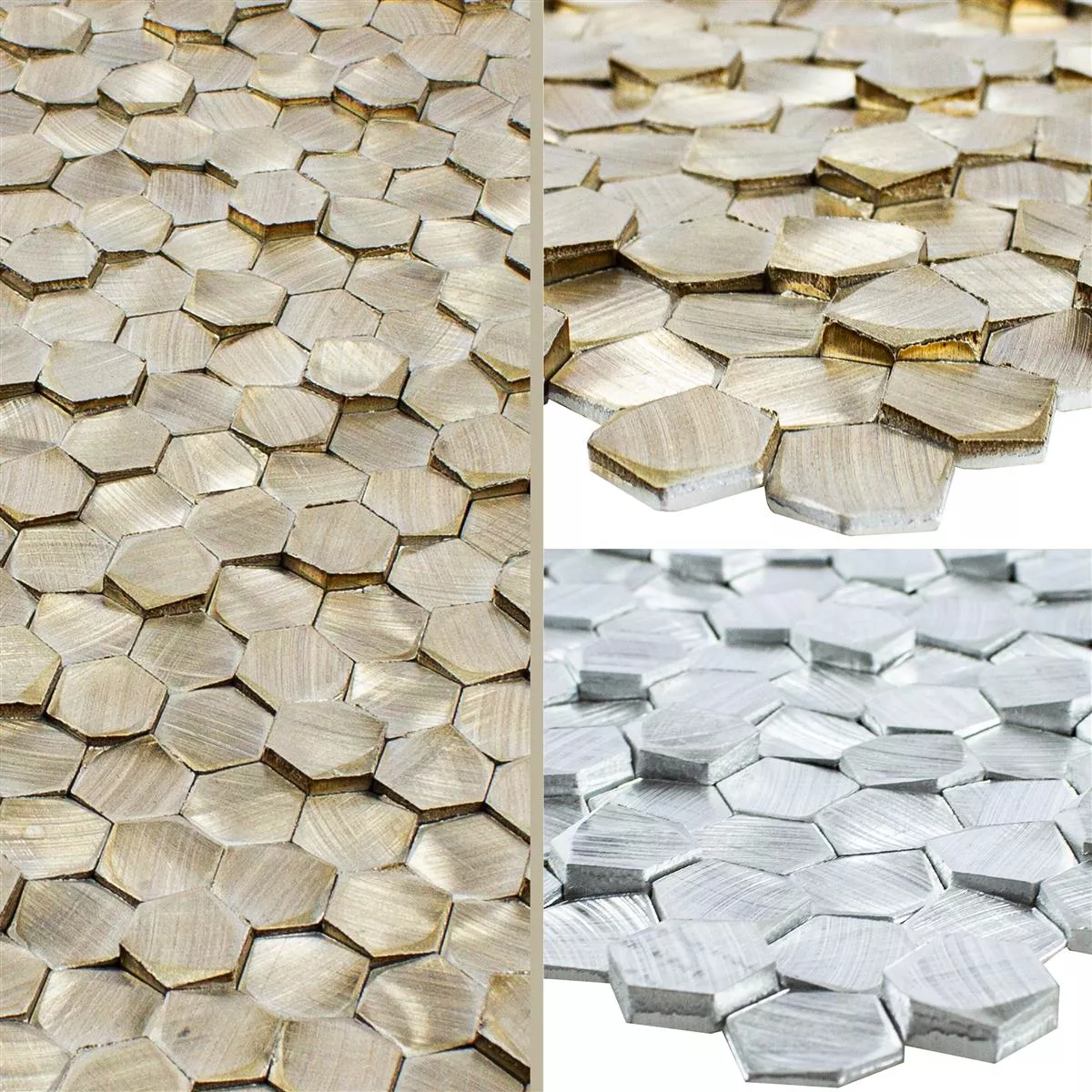 Mønster fra Aluminium Metall Mosaikkfliser McAllen