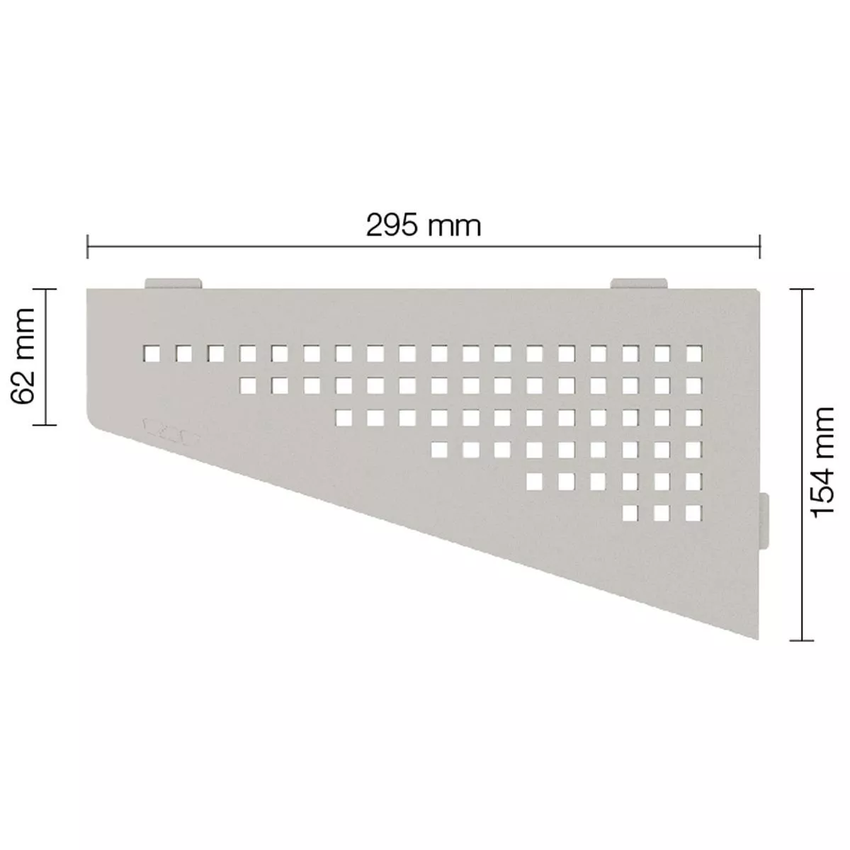 Prateleira de parede prateleira de chuveiro Schlüter quadrada 15,4x29,5cm quadrada bege