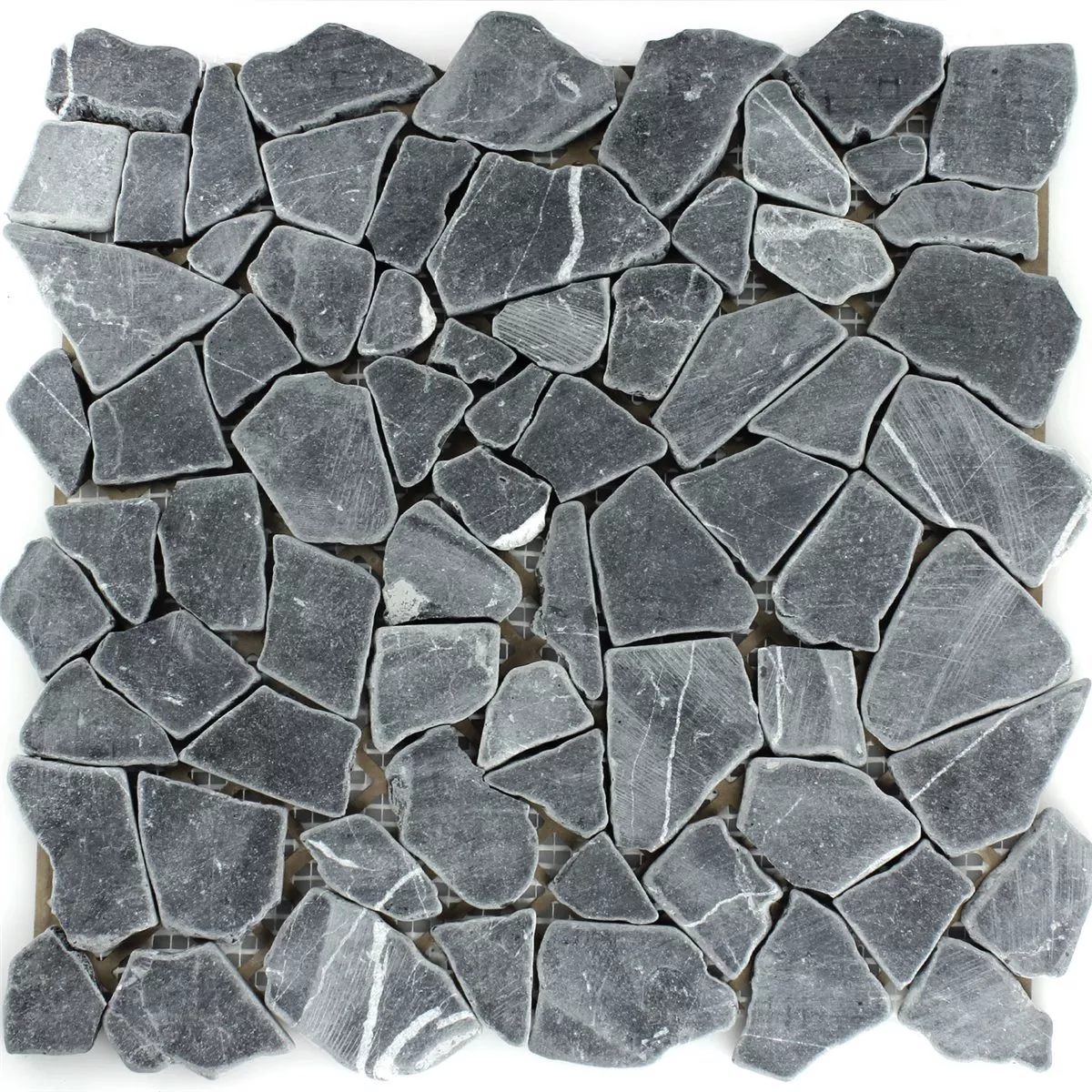 Mosaic Tiles Broken Marble Nero Carrara