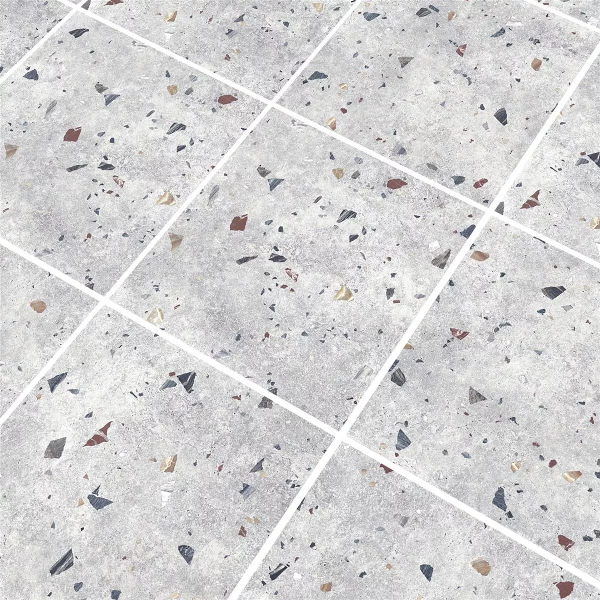 Floor Tiles Moderno 66x66cm Silver Colored
