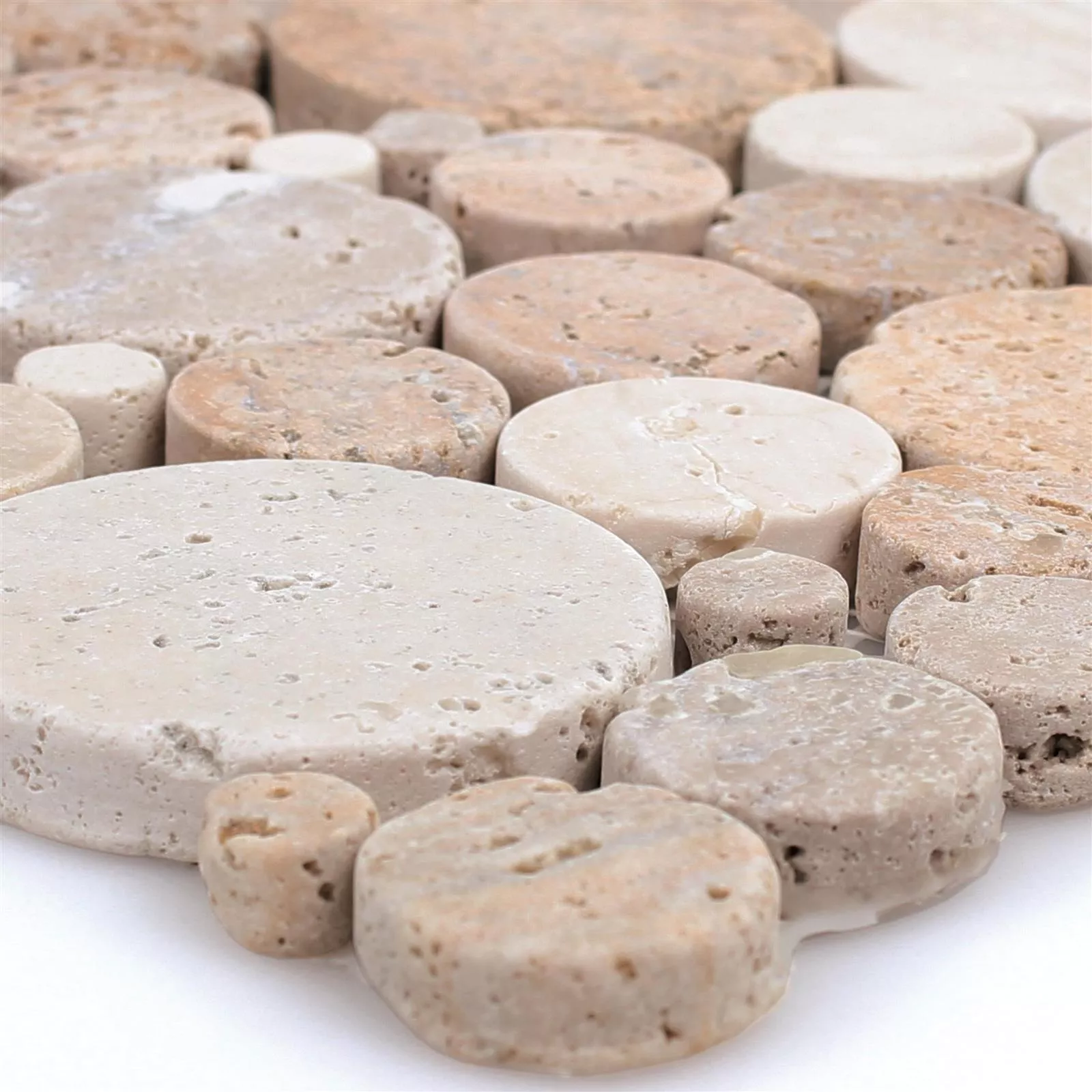 Travertino Mosaico In Pietra Naturale Franklin Oro Beige Bianco Travertino Mosaico In Pietra Naturale Franklin Oro Beige Bianco