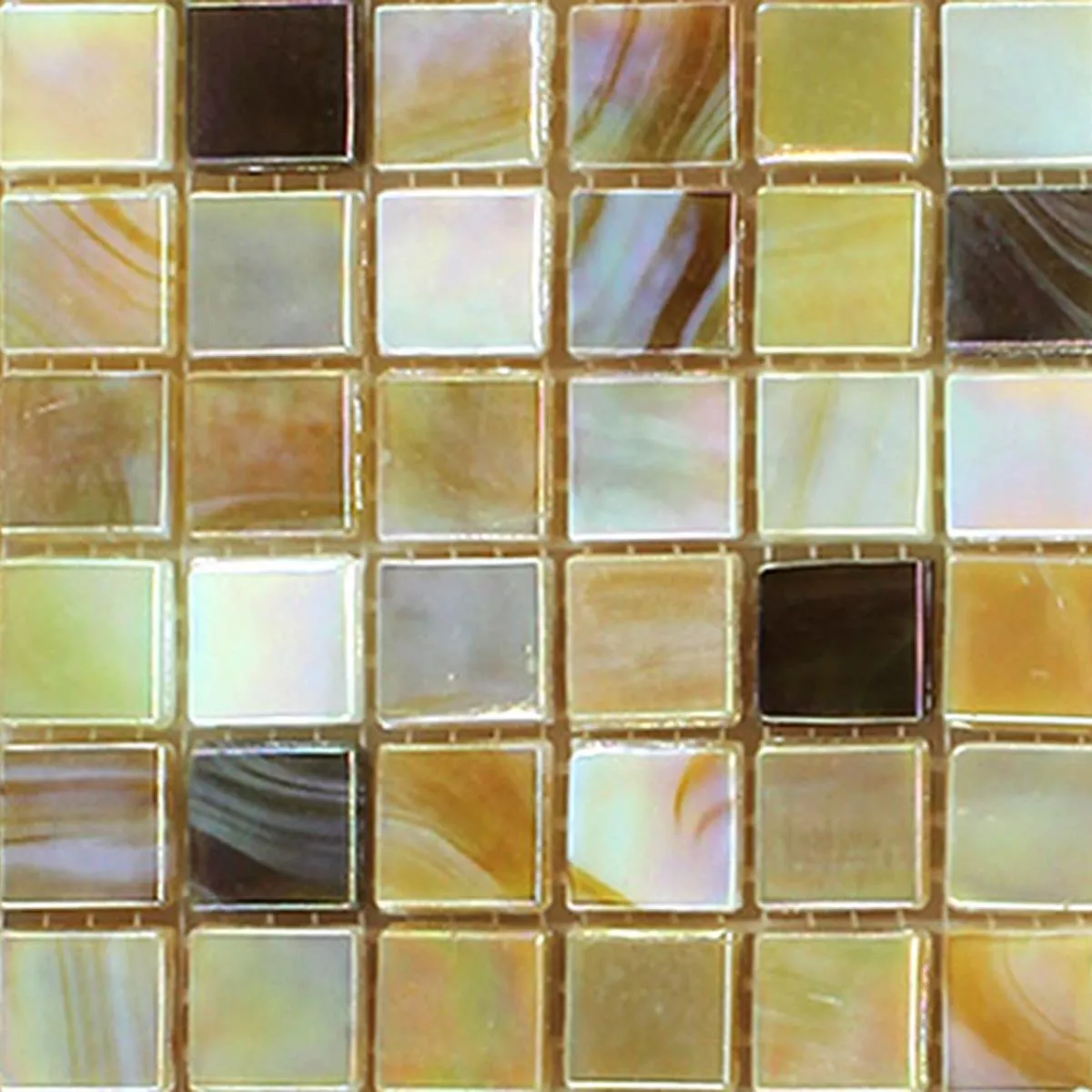 Padrão de Mosaico De Vidro Azulejos Efeito Madrepérola Cor De Areia