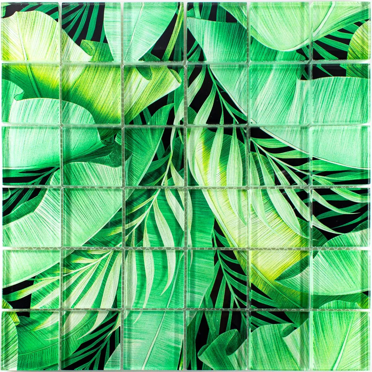 Sample Glass Mosaic Tiles Pittsburg Flower Optics Green