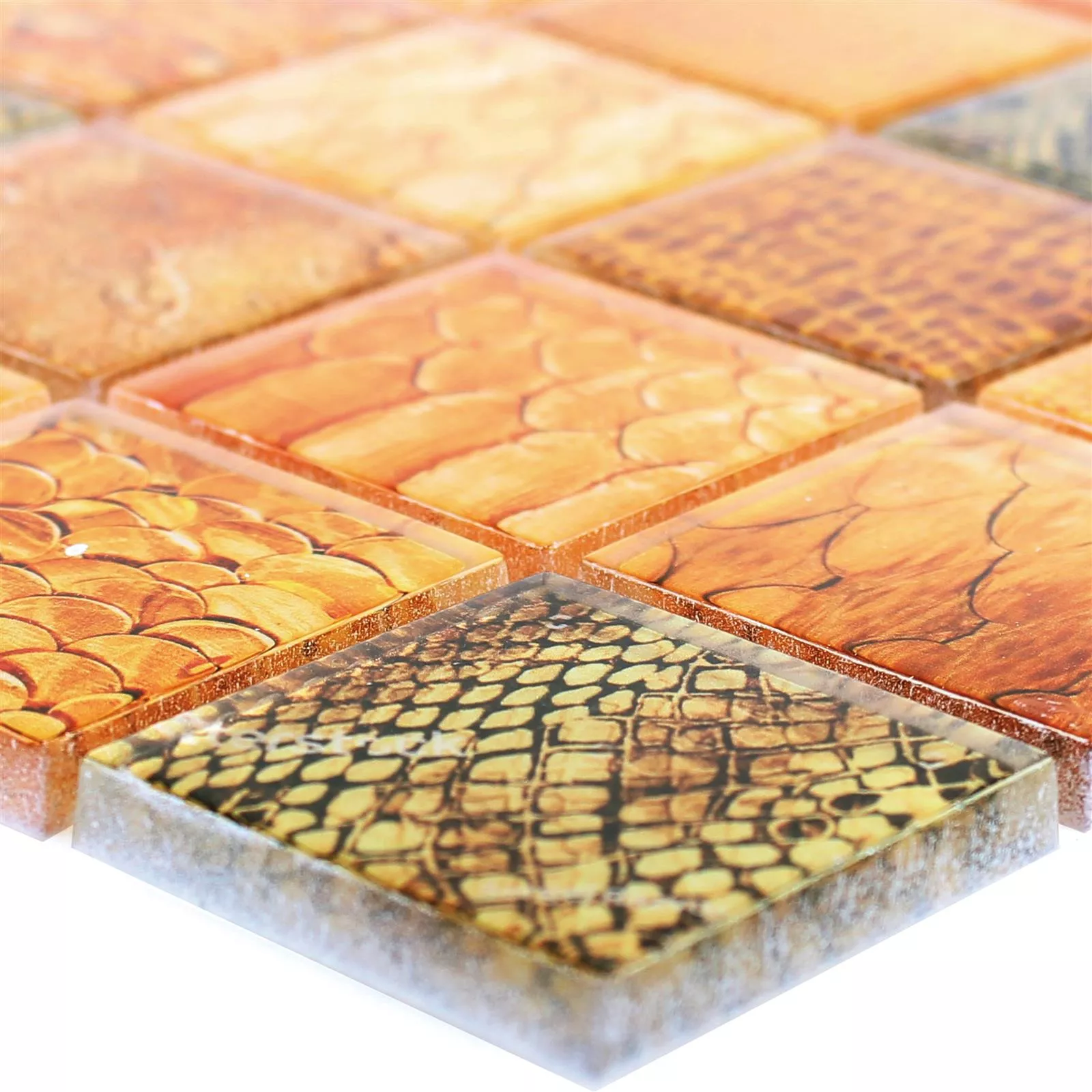 Mosaico De Cristal Azulejos Python Naranja Mosaico De Cristal Azulejos Python Naranja
