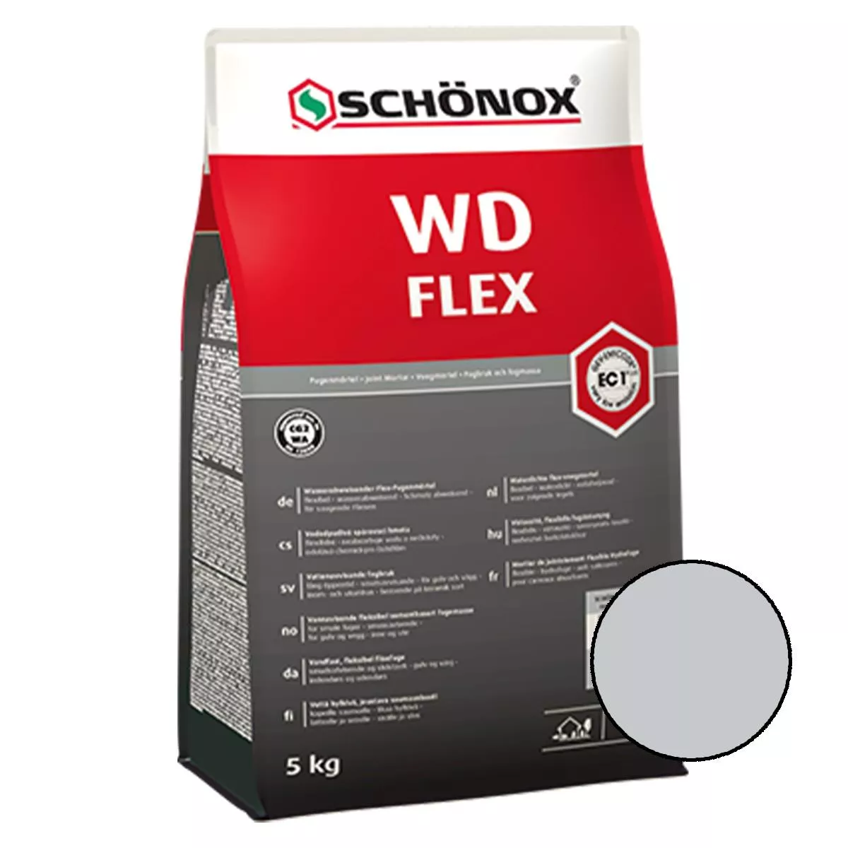 Spárovací hmota Schönox WD Flex Silver Grey 15 kg