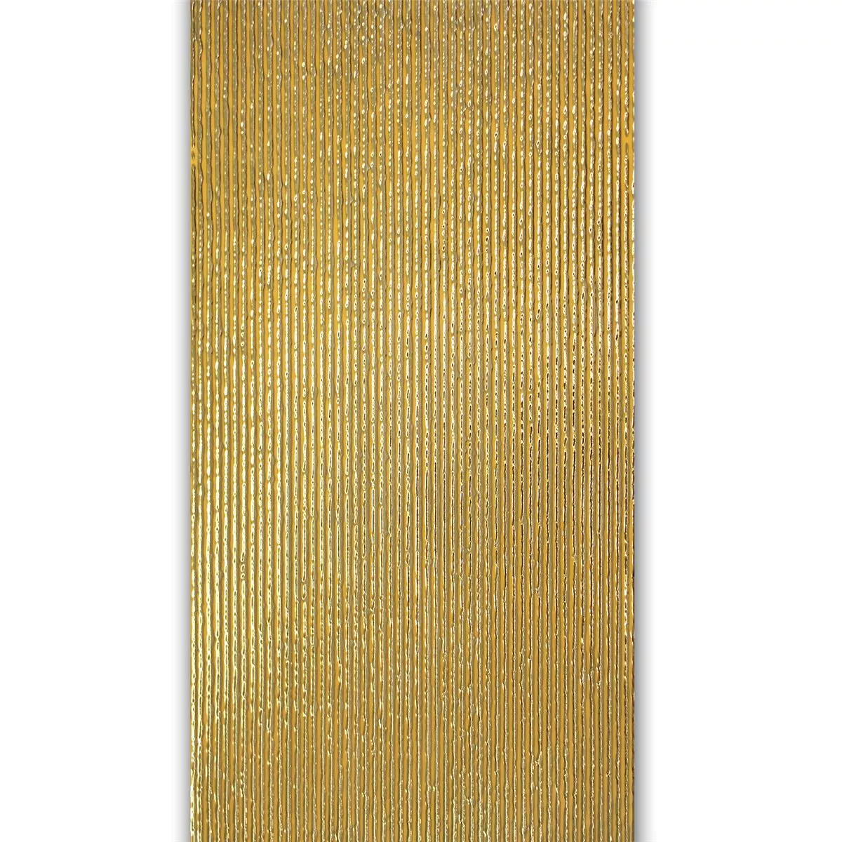 Decoração De Parede Telha Ouro 30x60cm