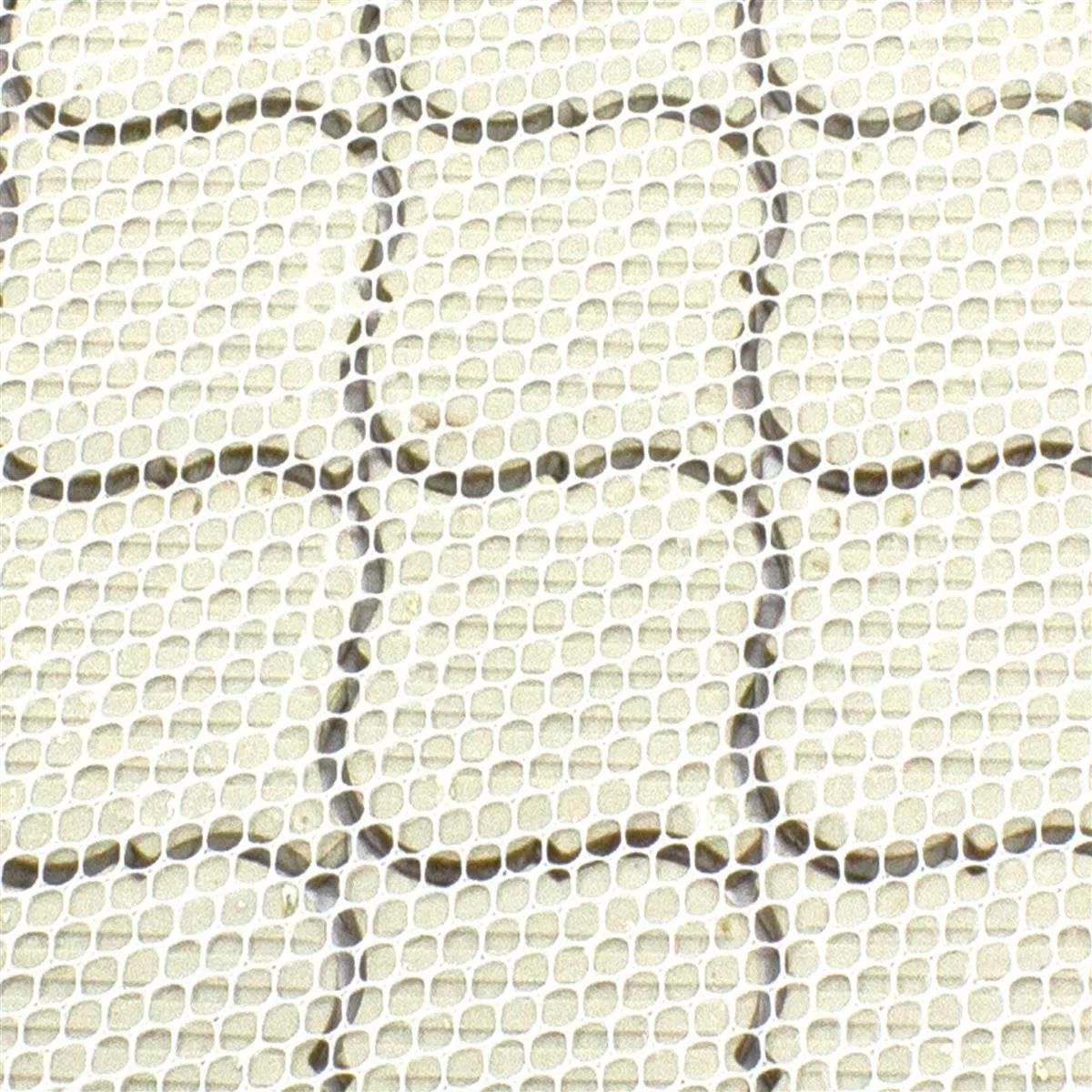 Sample Ceramic Mosaic Tiles Asmara Arabesque Blanc
