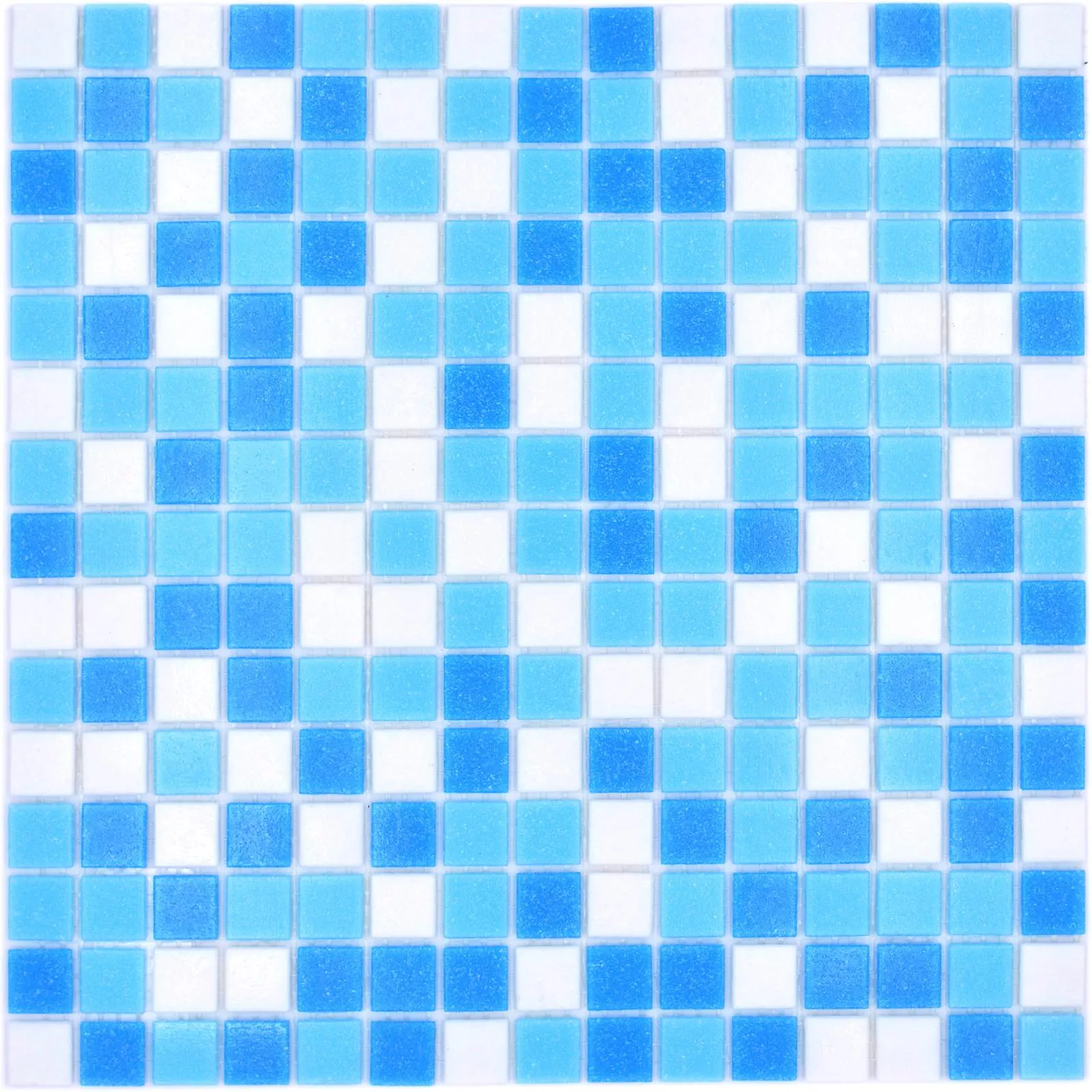 Mønster fra Svømmebasseng Mosaikk North Sea Hvit Blå Mix