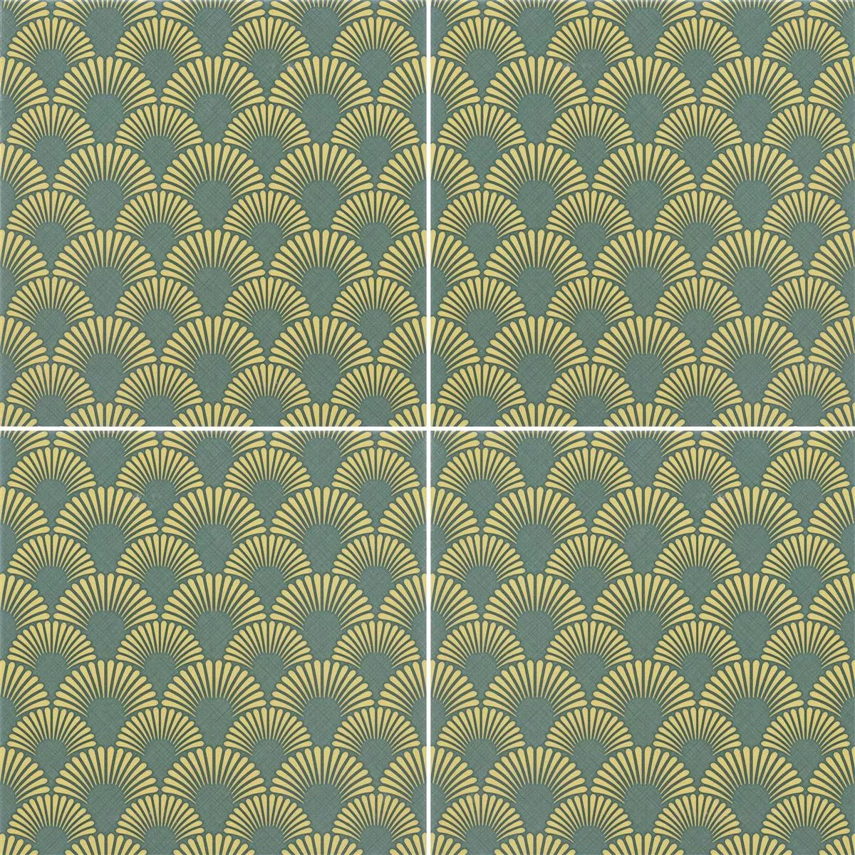Podne Pločice Imitacija Cementa Wildflower Zelena Dekoracija 18,5x18,5cm 