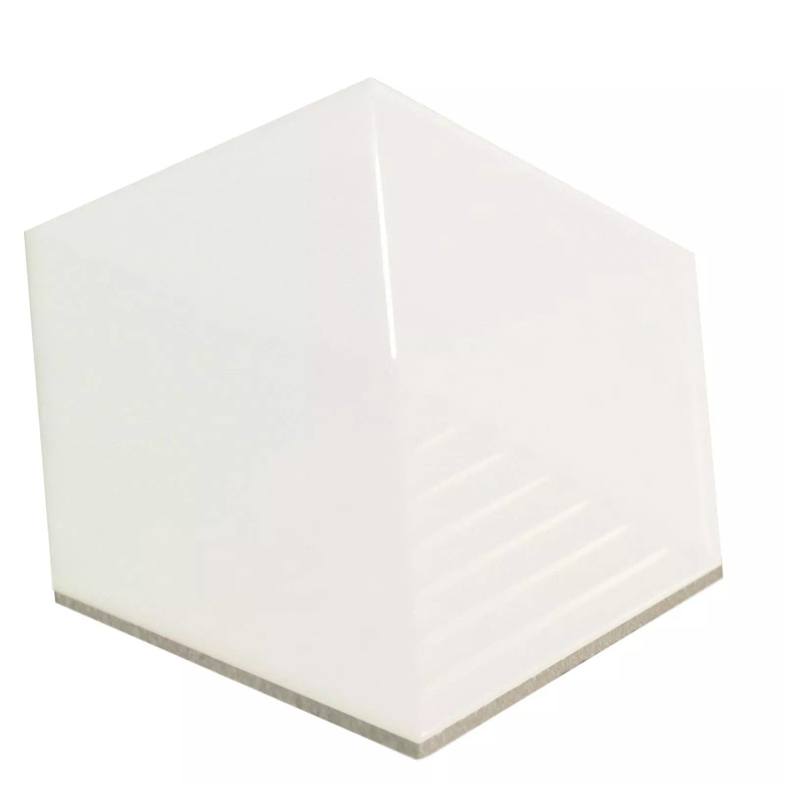 Carrelage Mural Rockford 3D Hexagone 12,4x10,7cm Blanc