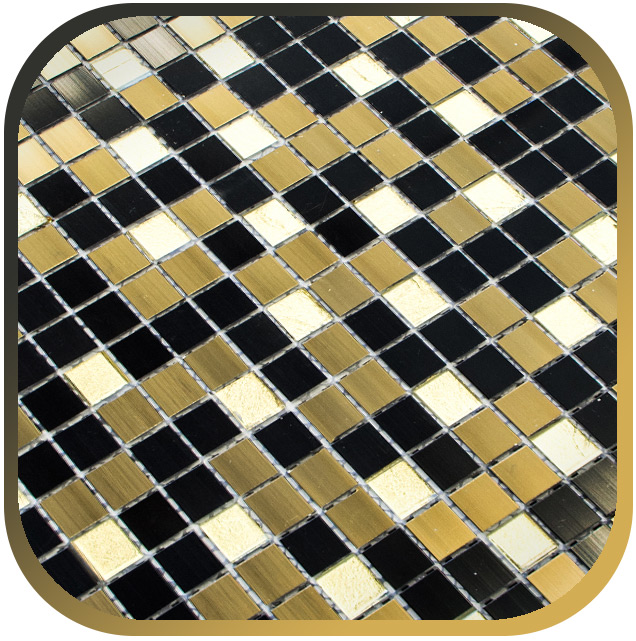 Aluminum mosaic tiles