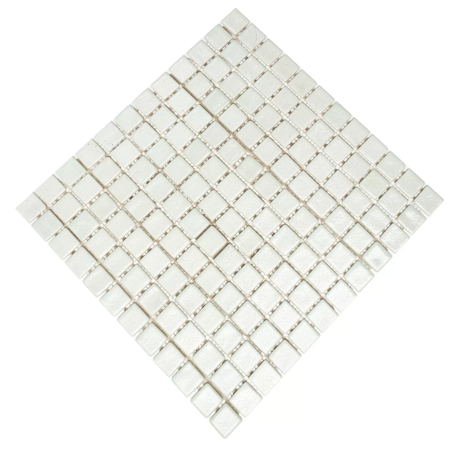 Mosaic Tiles Glass White Uni Non Slip