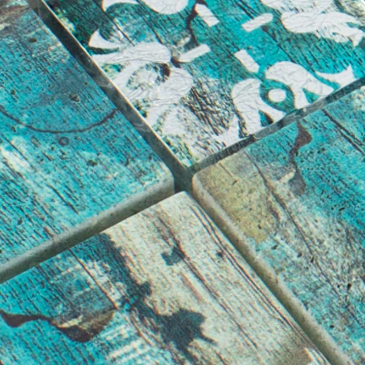Padrão de Mosaico De Vidro Azulejos Aparência de Madeira Howland Bege Verde Q48