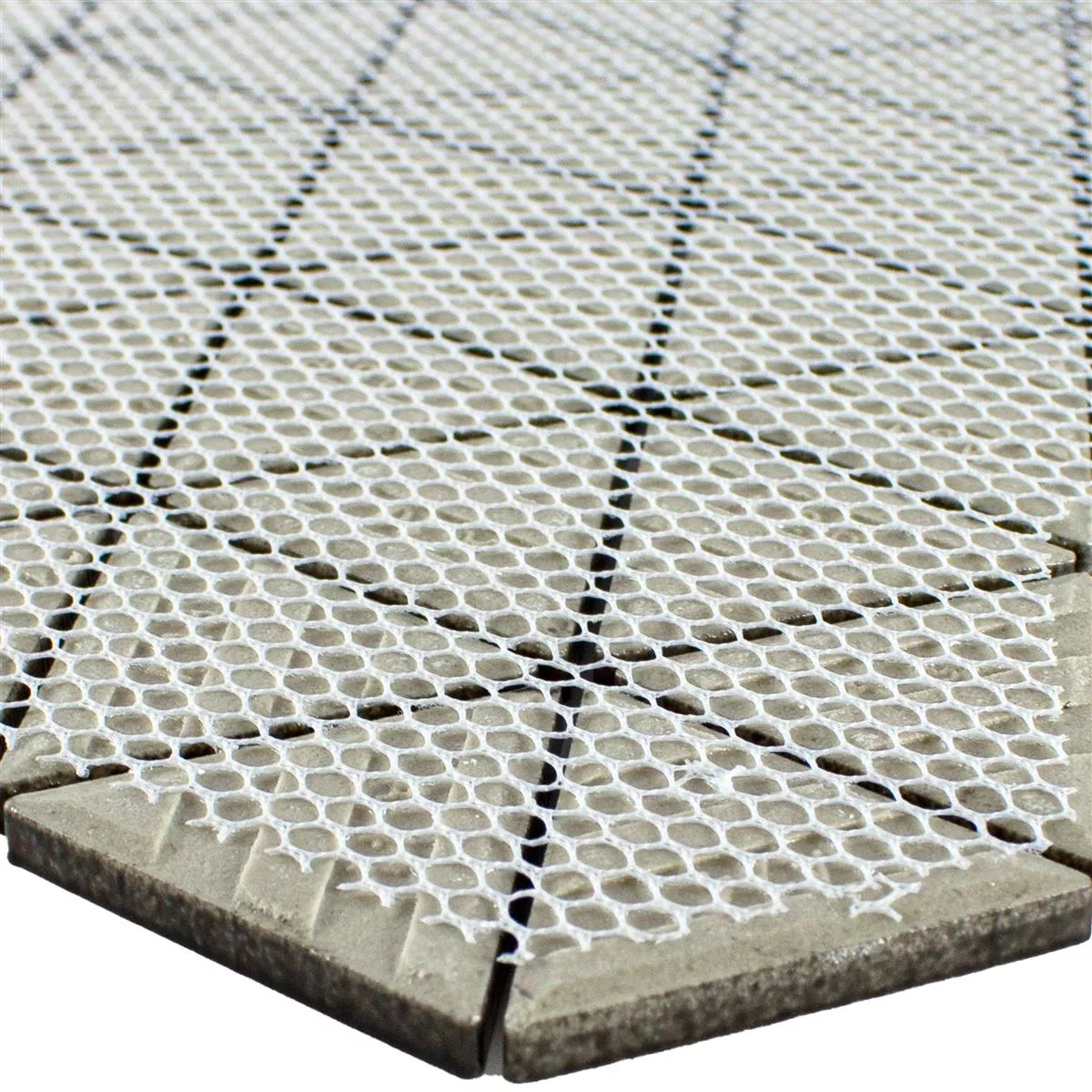 Sample Ceramic Mosaic Tiles Arvada Triangle Blanc Mat