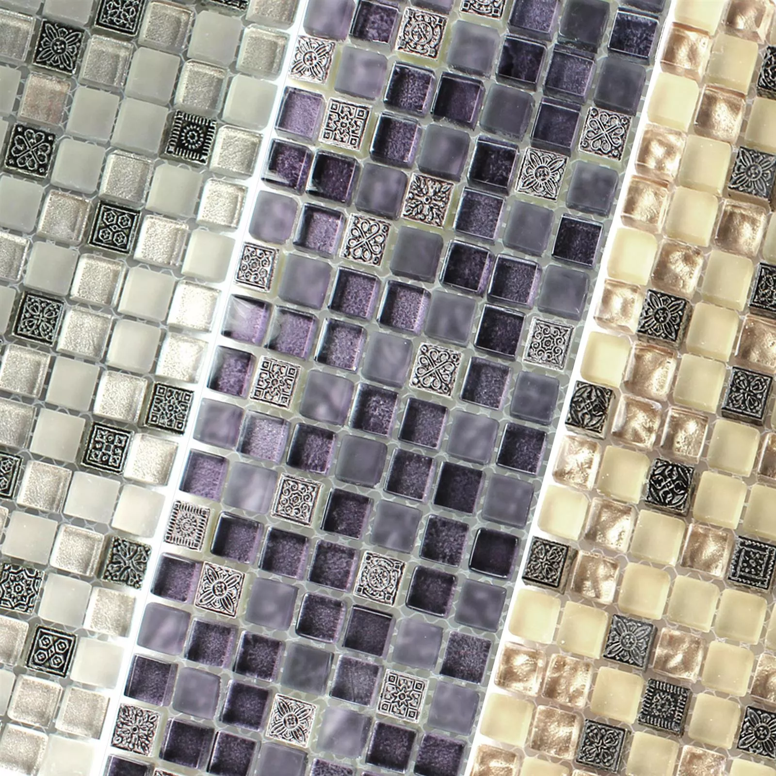 Mosaic Tiles Bounty Glass Natural Stone Ornament