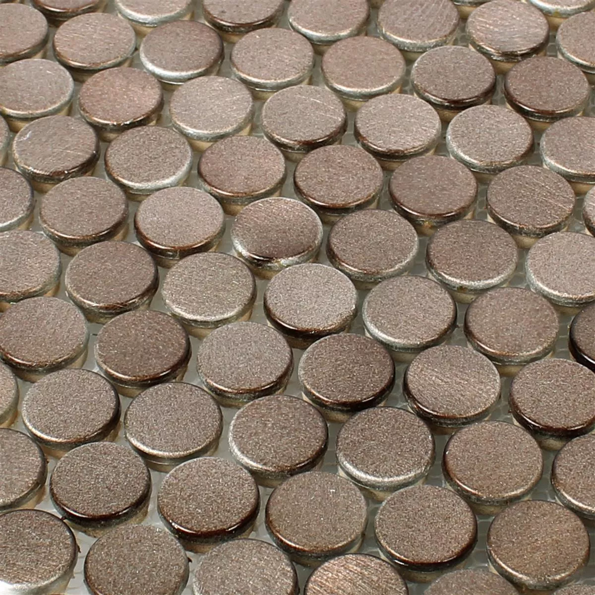 Sample Mosaic Tiles Aluminium Metal Fantom Button Bronze