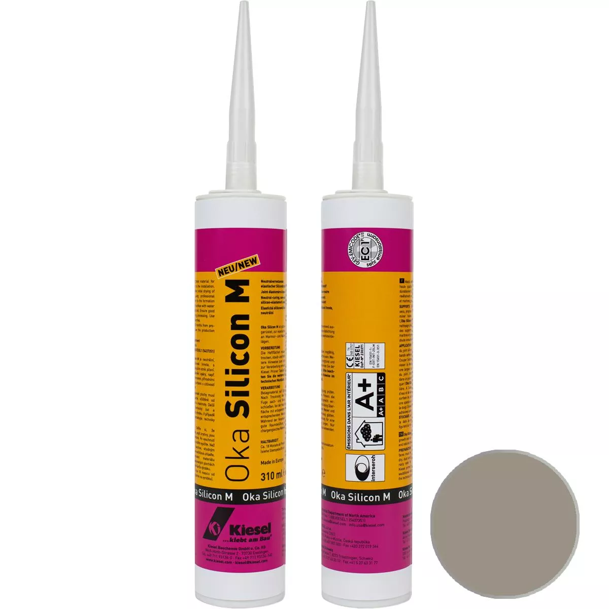 Natural stone silicone joint pebble OKA SILICON M stone grey 310 ml Natural stone silicone joint pebble OKA SILICON M stone grey 310 ml