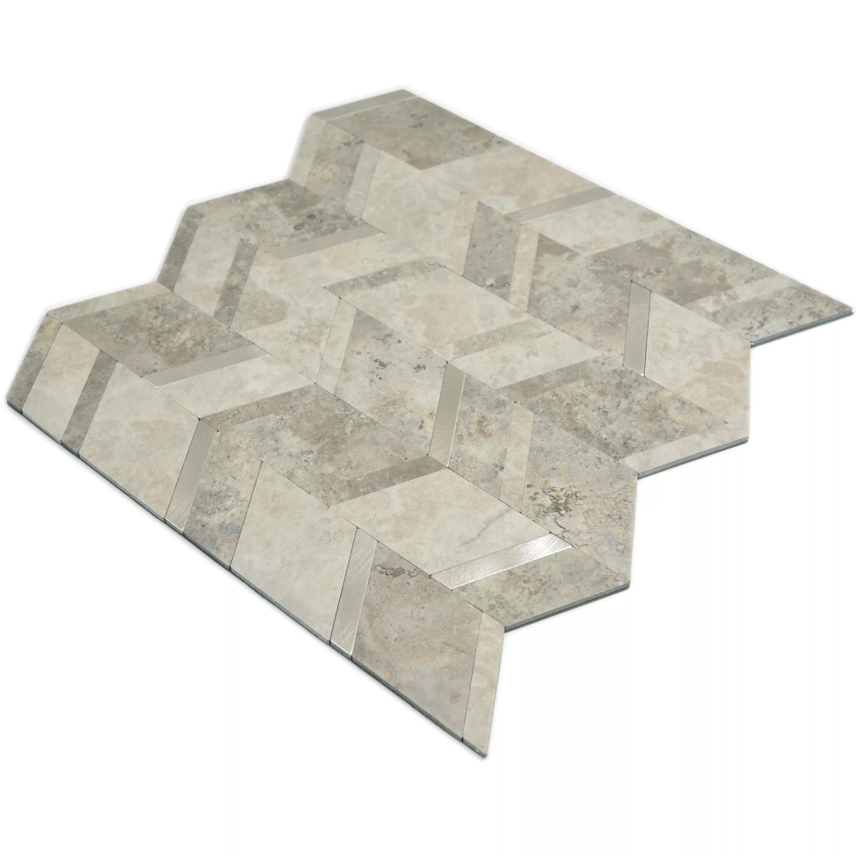 Sample Vinyl Mosaic Tiles Meridian Stone Optic Beige Bronze
