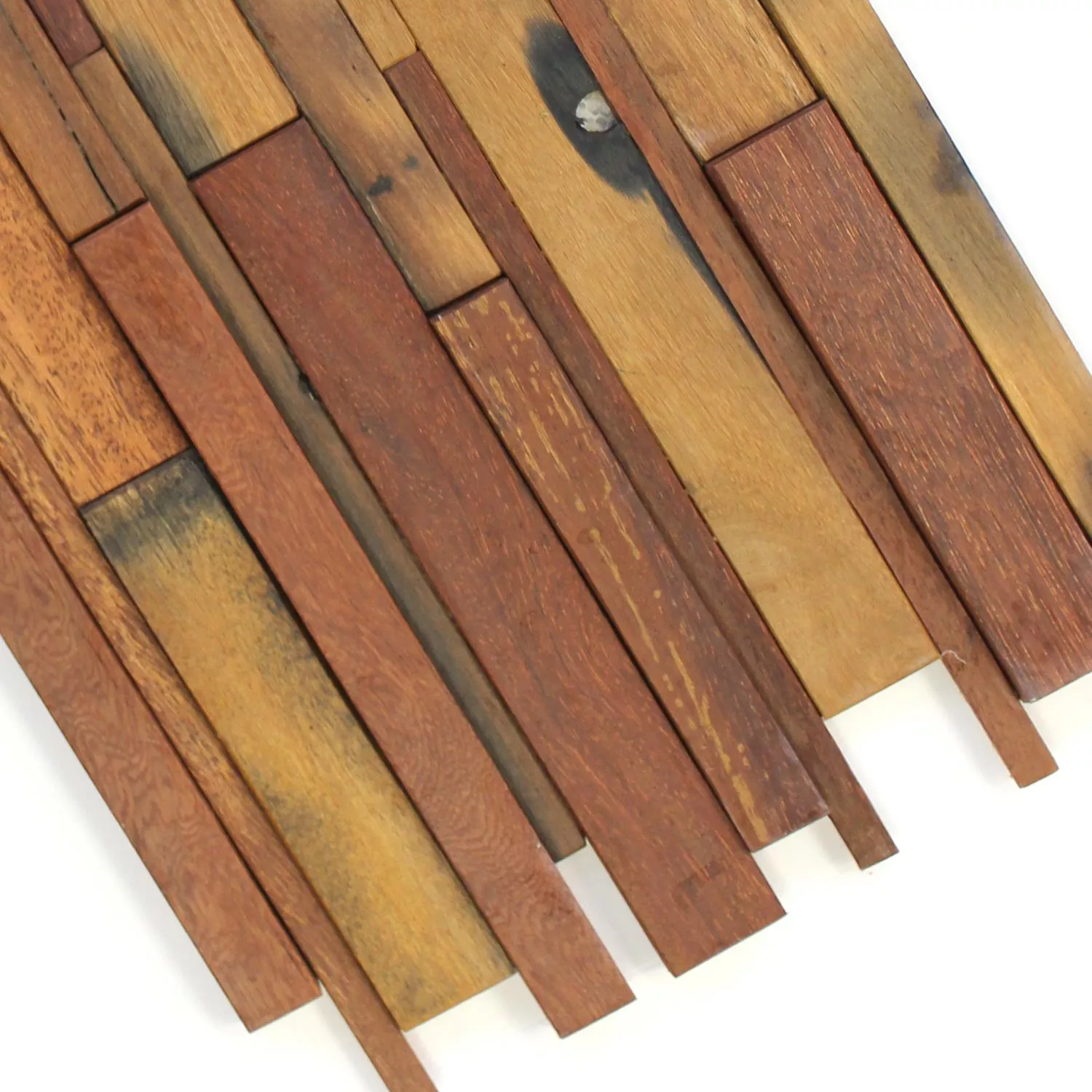 Muster Holzmosaik Fliesen 30x60cm Braun Mix