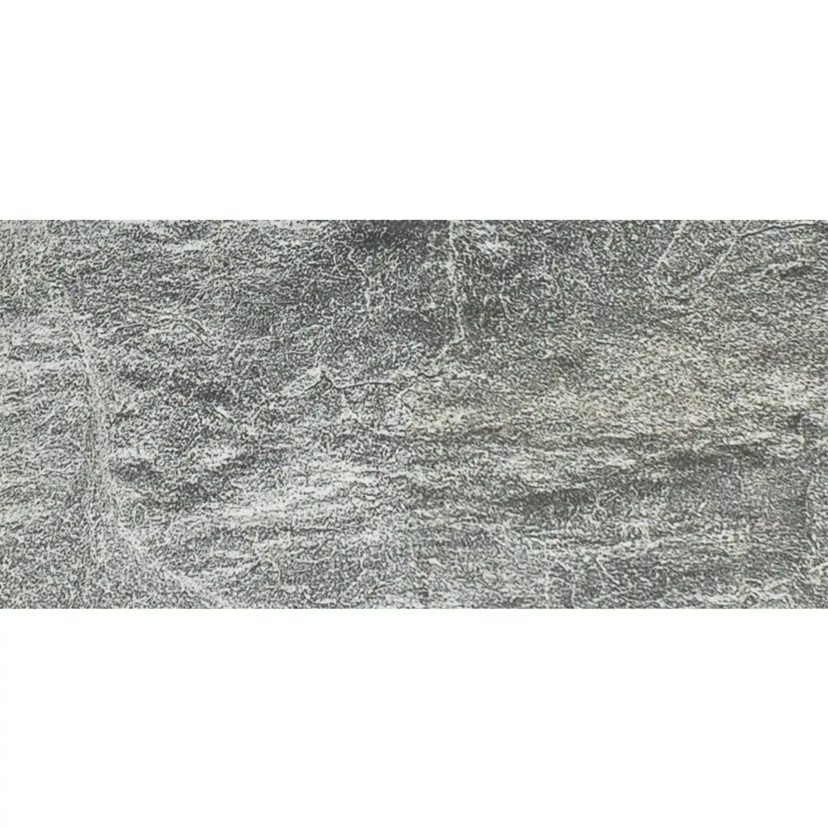 Muster von Wandfliesen Reymond Gewellt Anthrazit 6x25cm