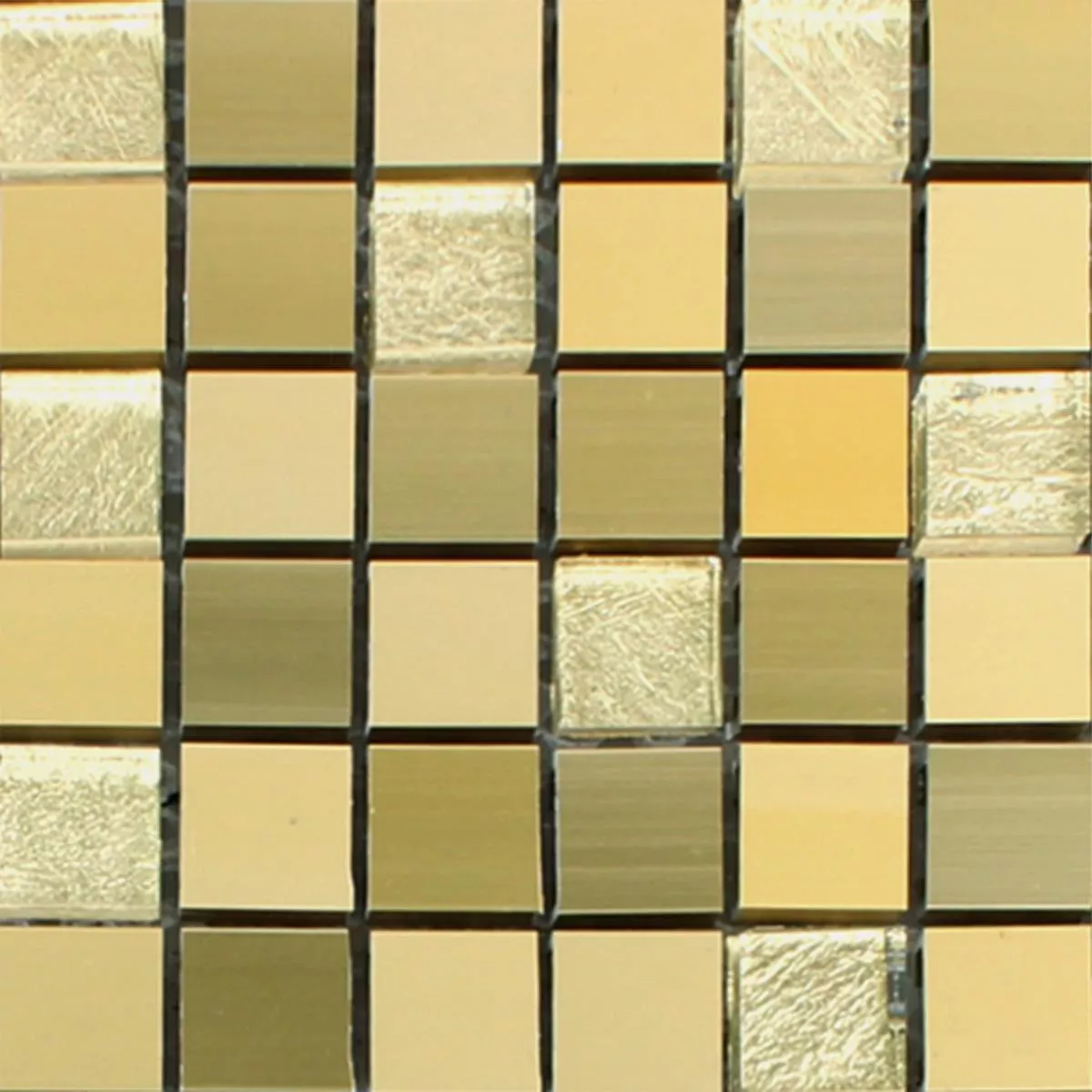 Prov Mosaik Lissabon Aluminium Glas Mix Guld
