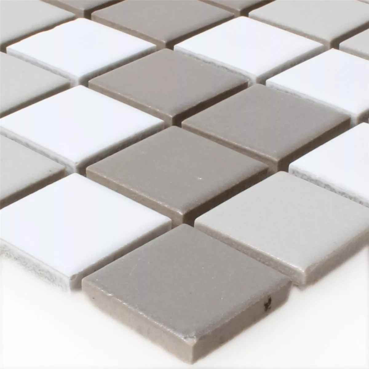 Mosaic Tiles Ceramic White Grey Anthracite Mix