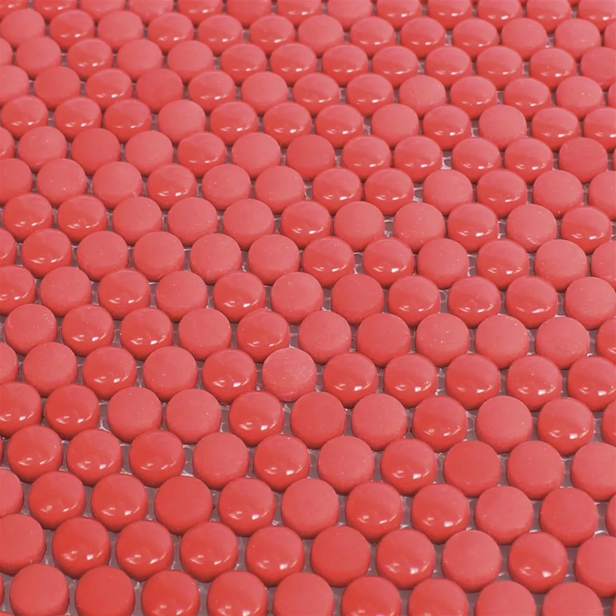 Mozaika Szklana Płytki Bonbon Okrągły Eco Czerwone