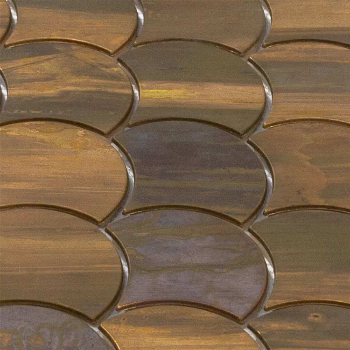 Metalli Kupari- Mosaiikki Laatat Copperfield Fächer