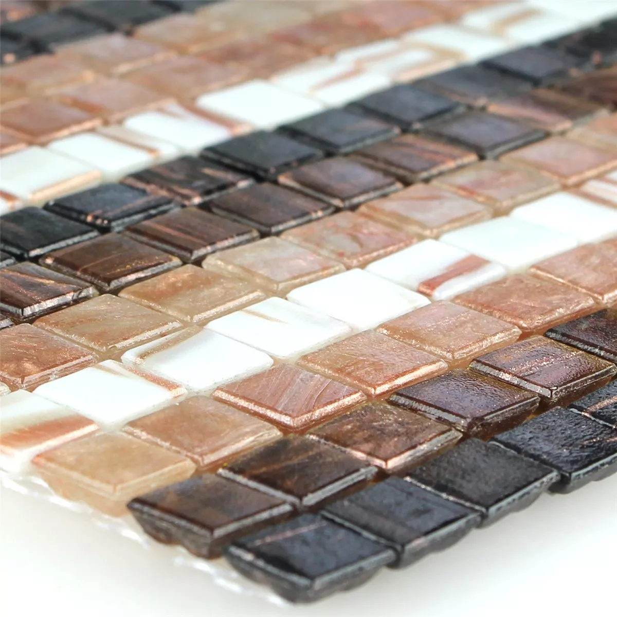 Effect Mosaic Tiles Glass Stripe Multi Mix