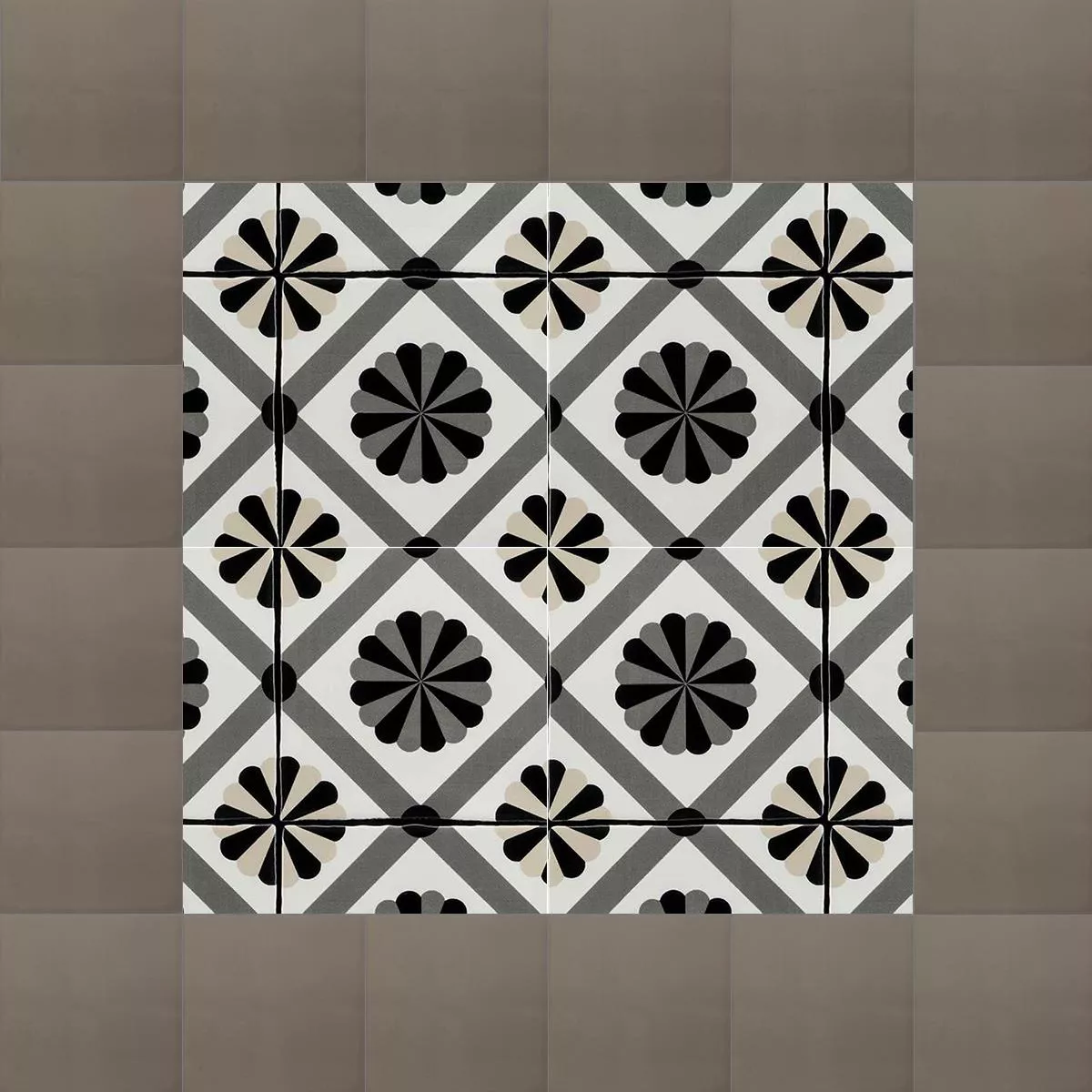Porcelain Stoneware Tiles Ornamenti Basic Tile Grey
