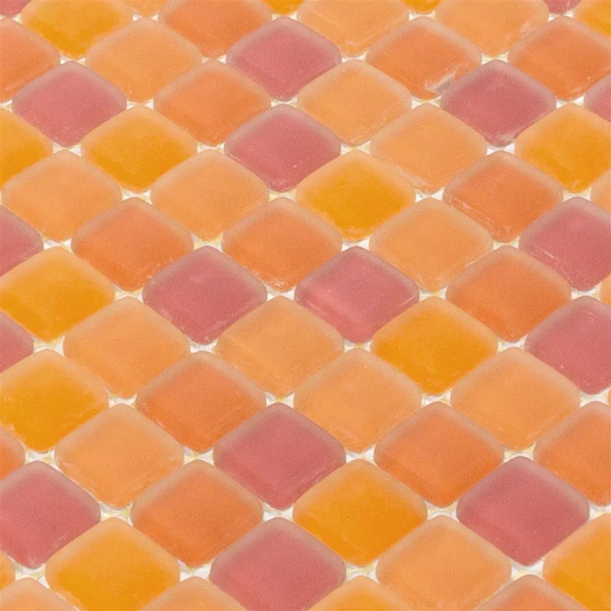 Campione Mosaico Di Vetro Piastrelle Ponterio Frosted Arancione Mix