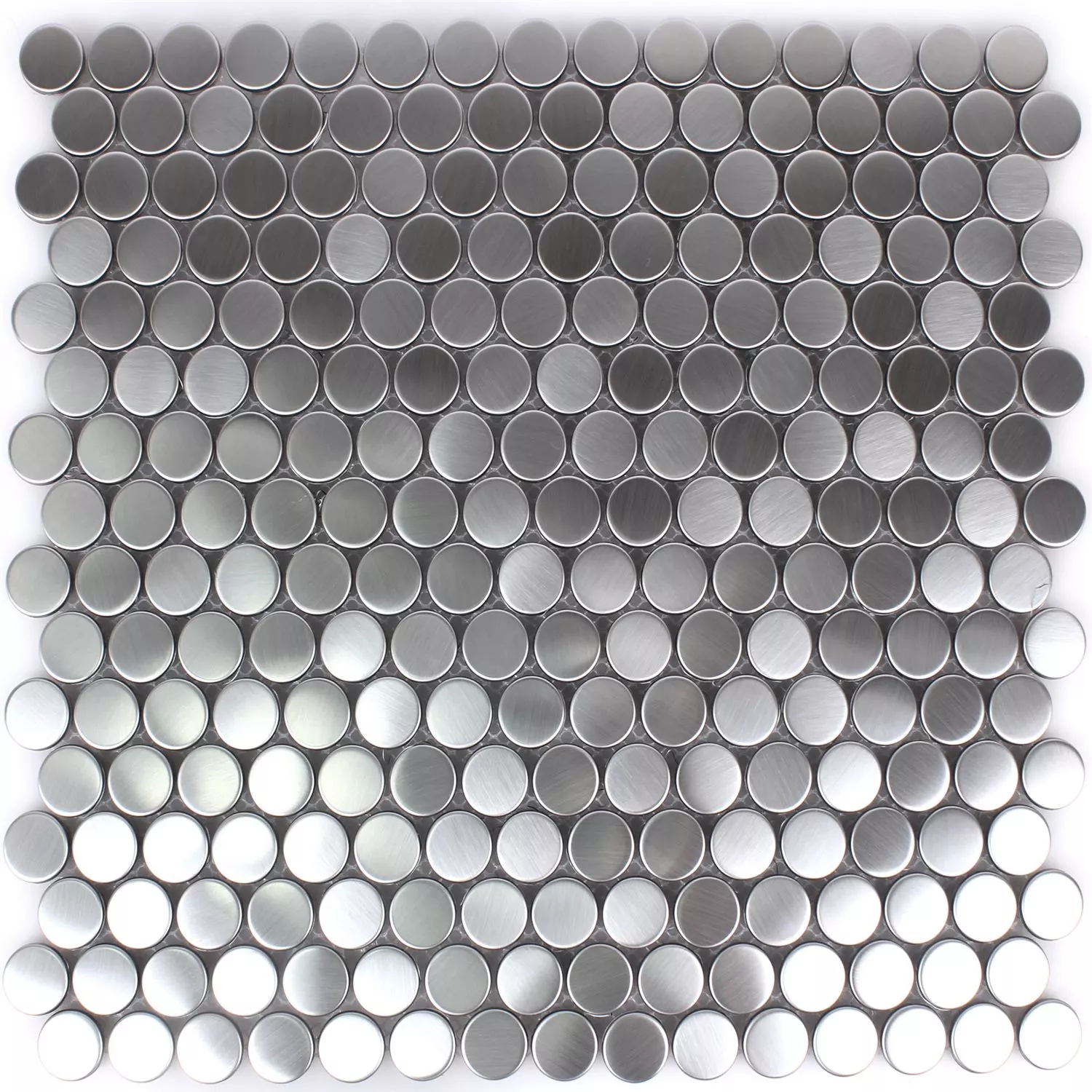 Mosaic Tiles Stainless Steel Celeus Silver Round