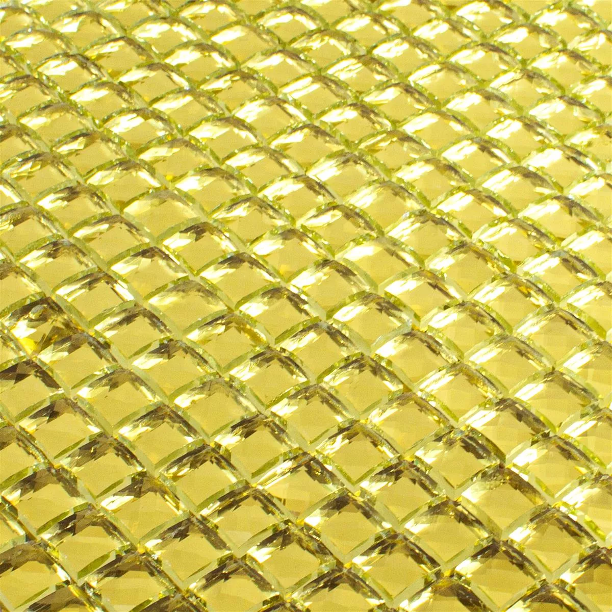 Sample Glass Mosaic Tile Victoria Gold Square 15