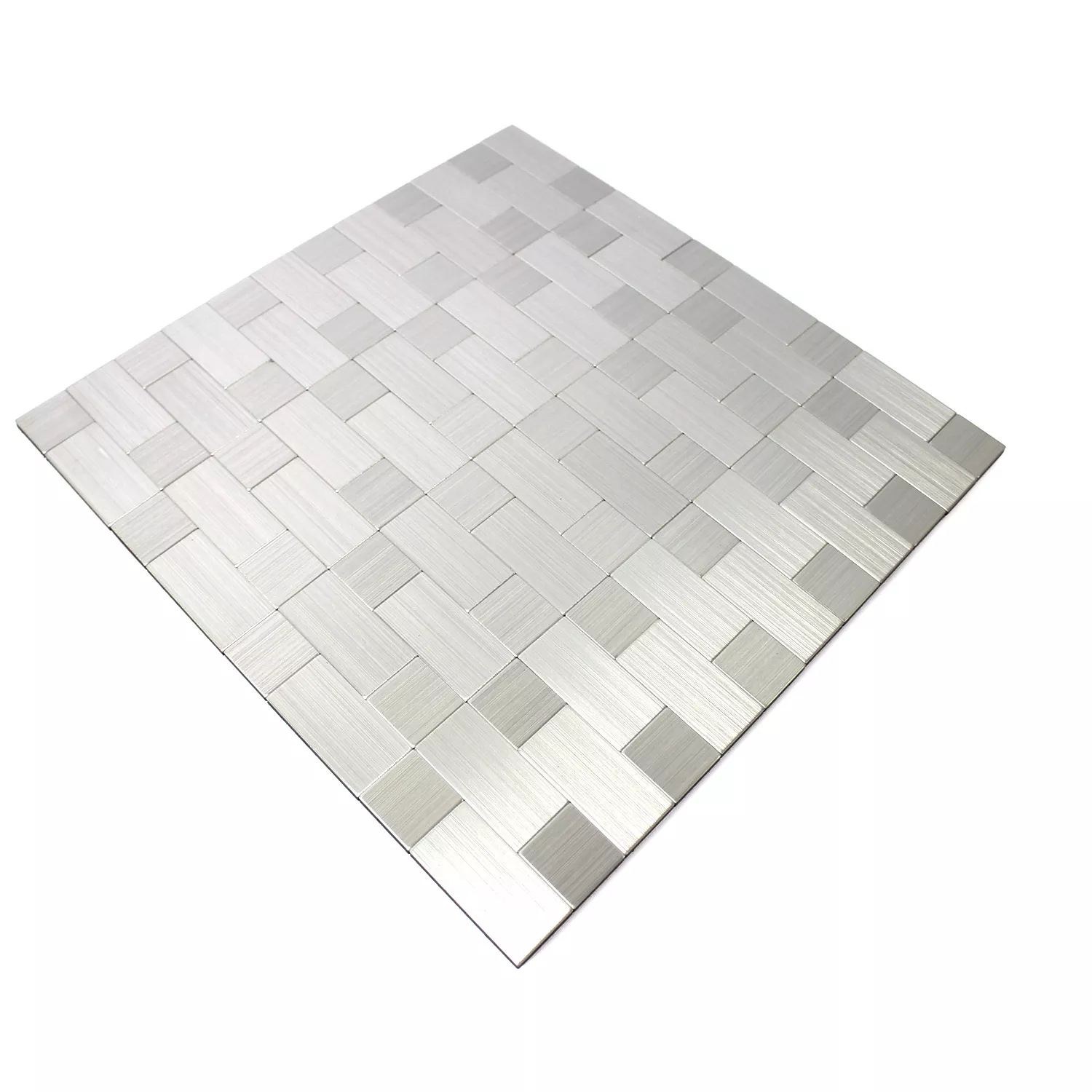 Selvklebende Metall Mosaikkfliser Sølv Mix