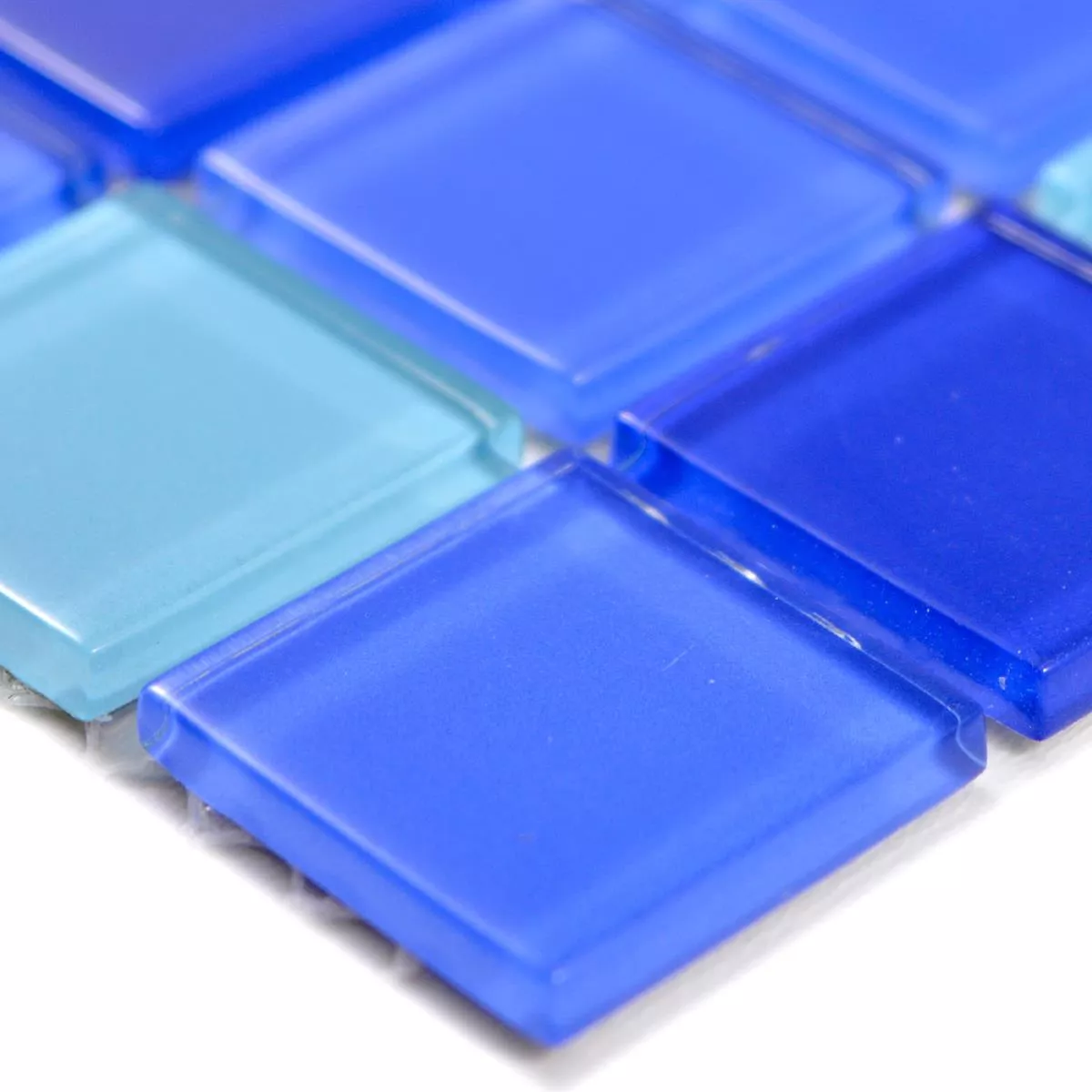 Próbka Mozaika Szklana Płytki Bommel Niebieski