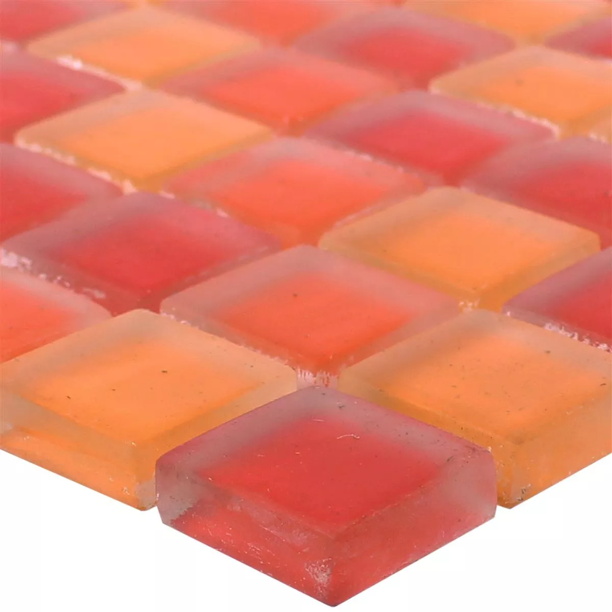 Mozaika Szklana Płytki Blossom Czerwony Pomarańczowy Mix Matowy