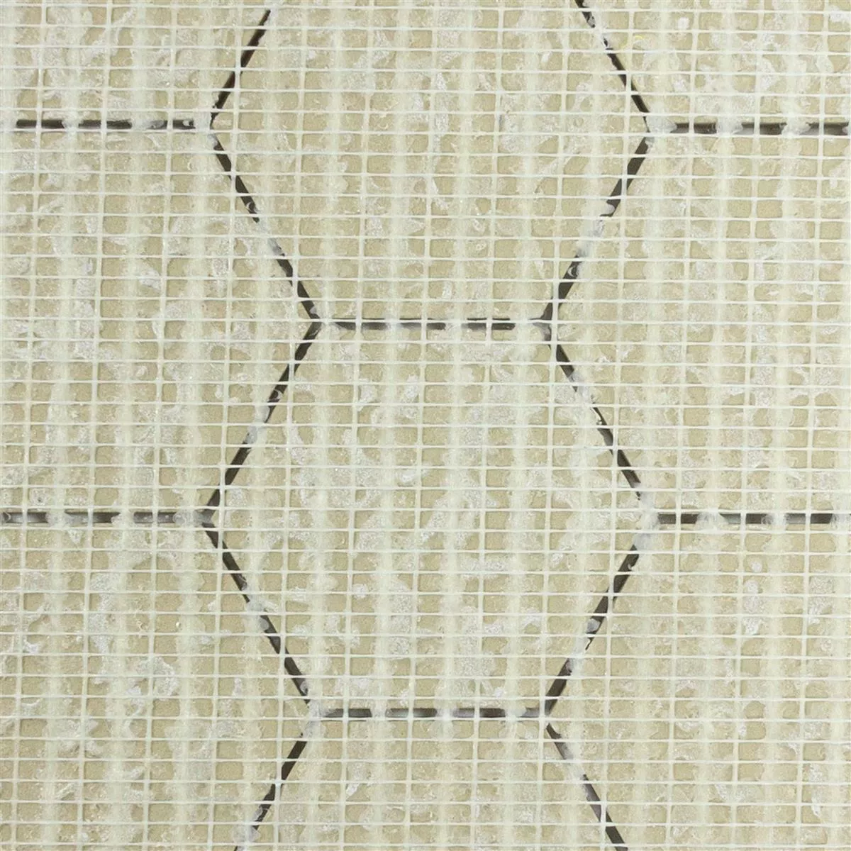 Keramički Mozaik Pločice Naftalin Šesterokut Smeđa Bijela