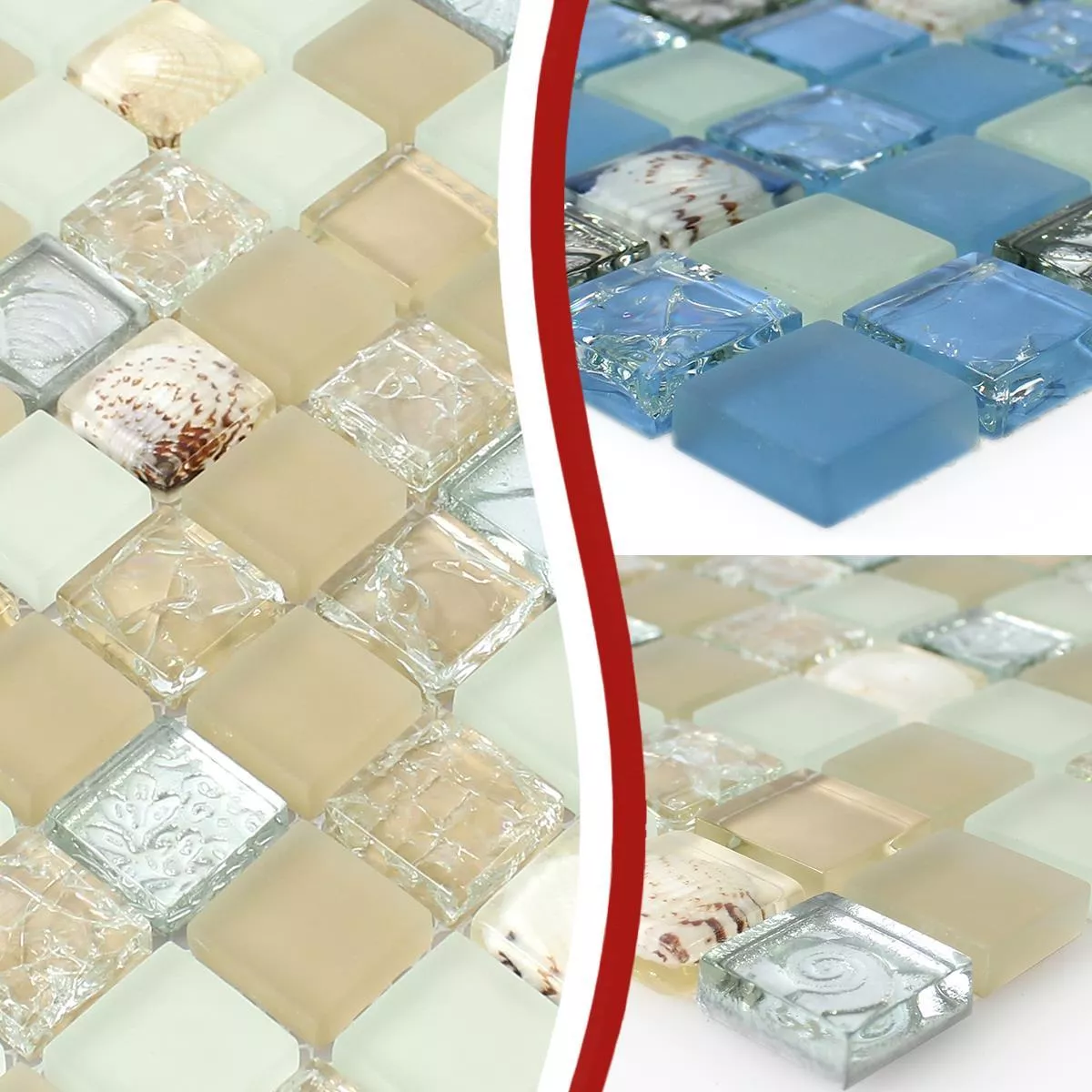 Mosaic Tiles Glass Shell