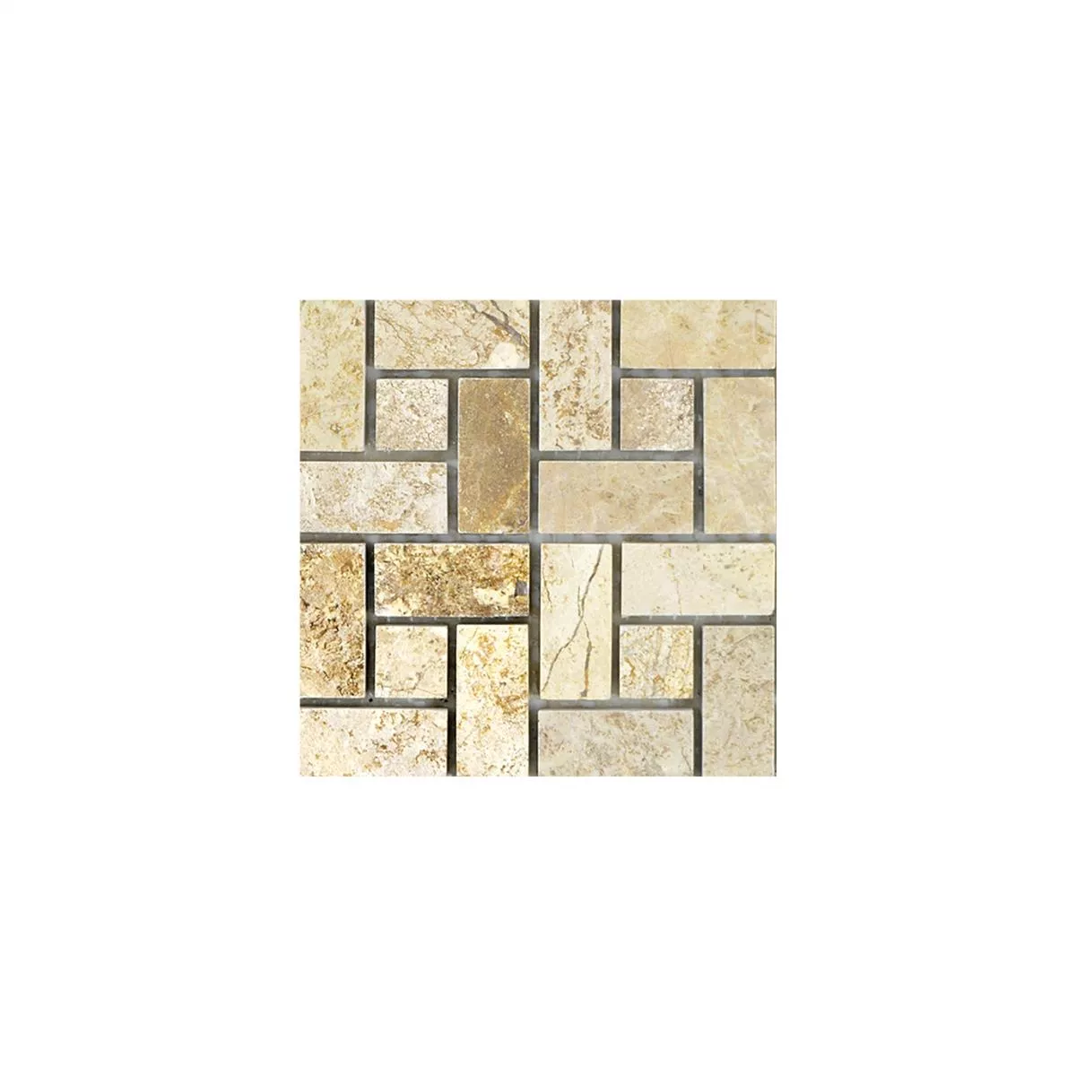 Campione Pietra Naturale Marmo Mosaico Umay Marrone Beige