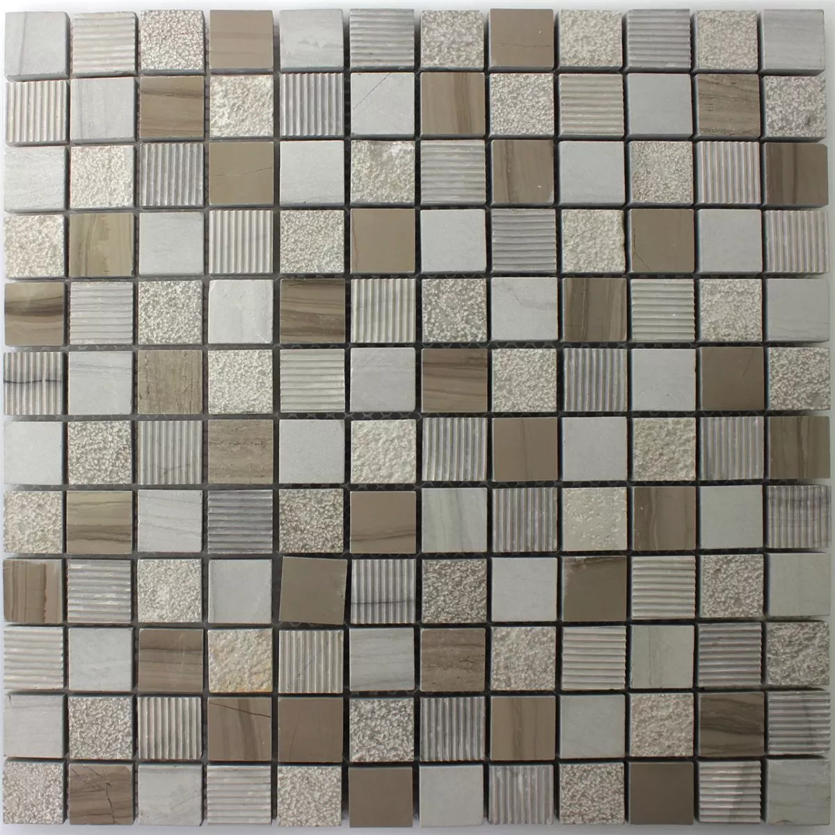 Sample Mosaic Tiles Natural Stone Mocca Brown