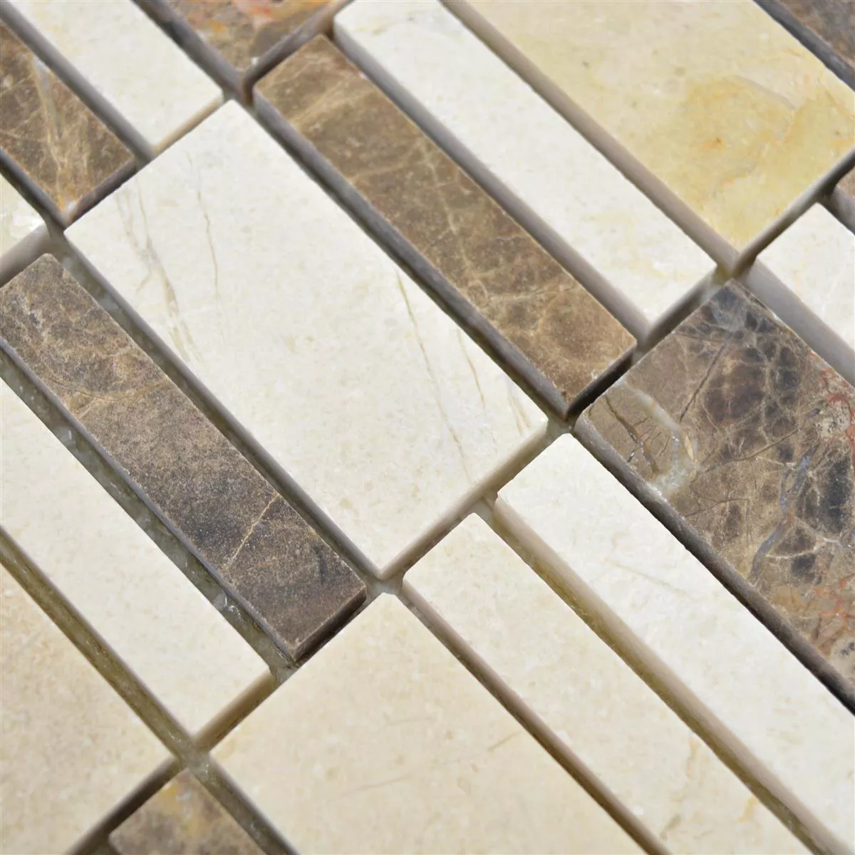 Marble Mosaic Tiles Sunbury Natural Stone Brown Caramel