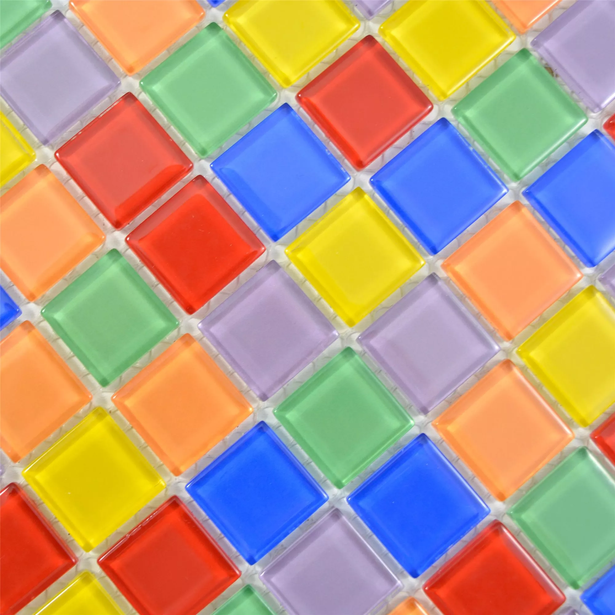 Mozaika Szklana Płytki Ararat Kolorowy Mix Wąski