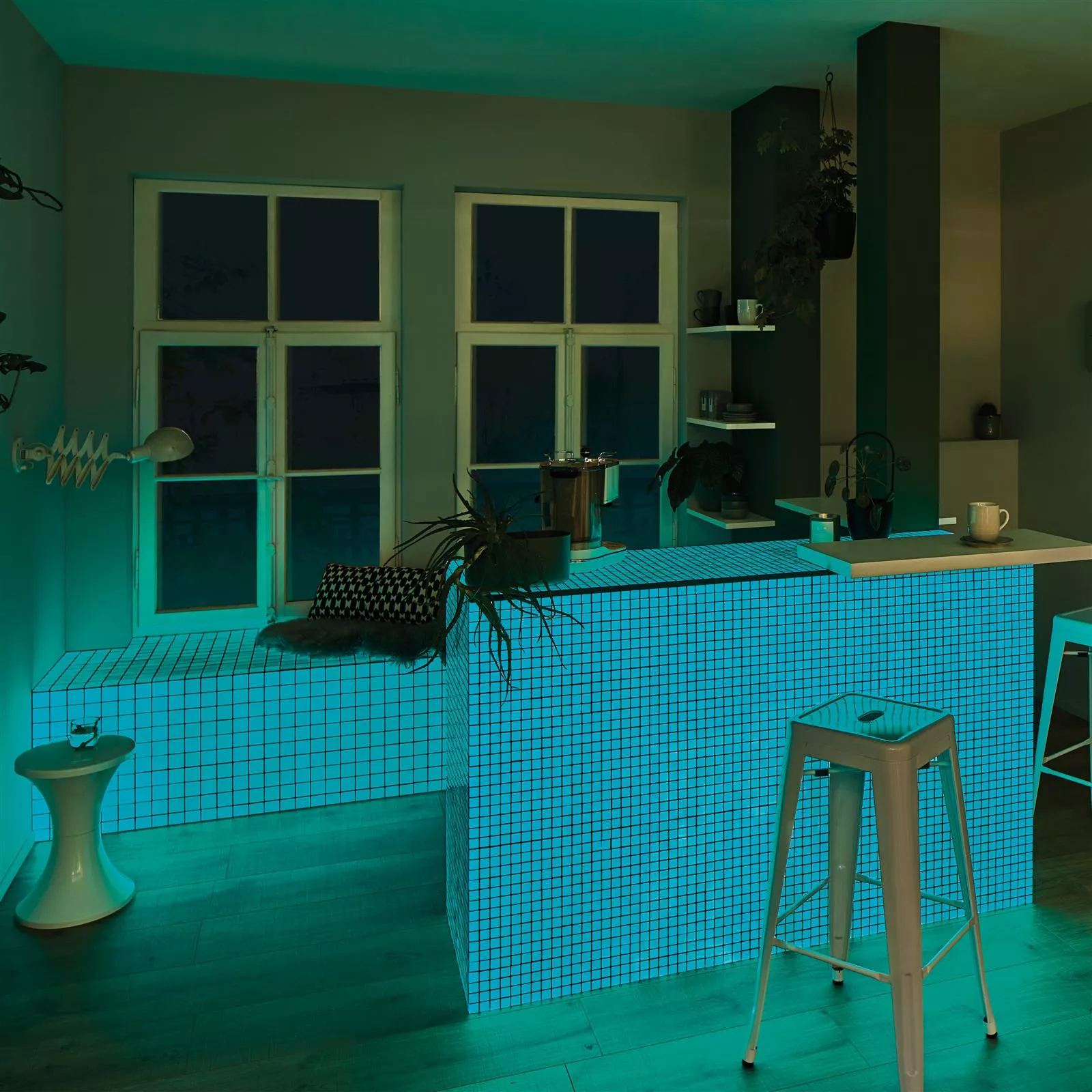 Mosaico De Vidro Azulejos Destiny Neon Auto-Luminoso Quadrada 48