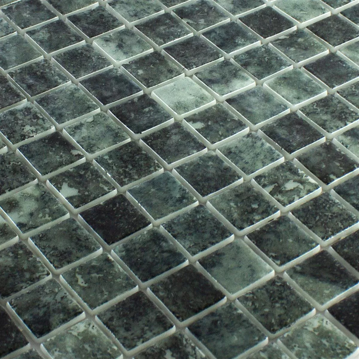 Mozaic Din Sticlă Pentru Piscină Baltic Negru 25x25mm